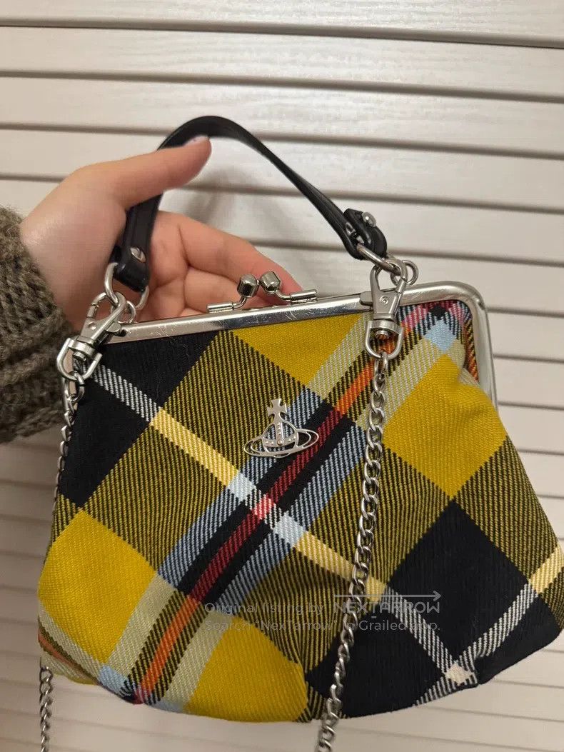 Vivienne Westwood Vivienne Westwood size os Yellow Plaid Canvas with Chain St Size ONE SIZE - 2 Thumbnail