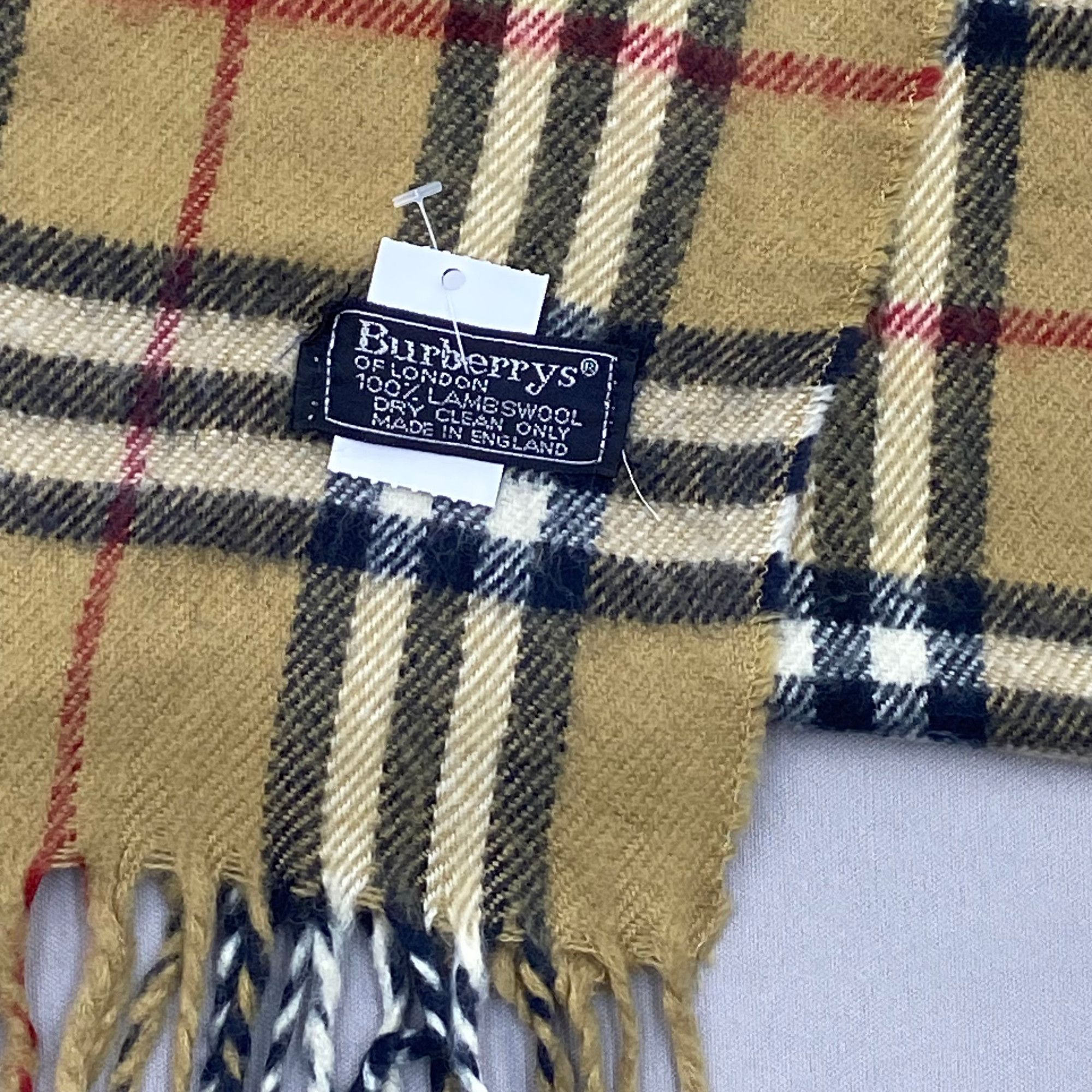 Burberry Vintage Burberry Scarf Muffler Wool Check Plaid Scarves Size ONE SIZE - 4 Thumbnail