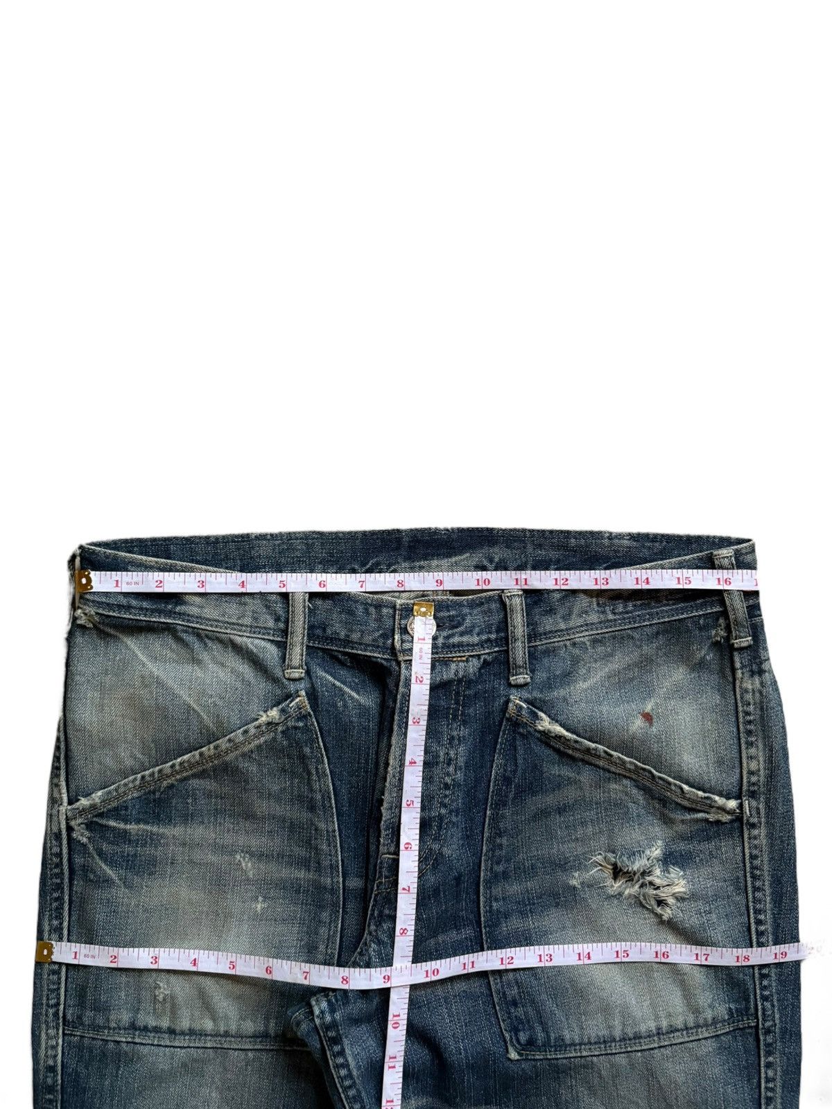 Japanese Brand × Spellbound Vintage Japanese Spellbound Mud Wash Distressed Baggy Jeans Size US 34 / EU 50 - 12 Thumbnail