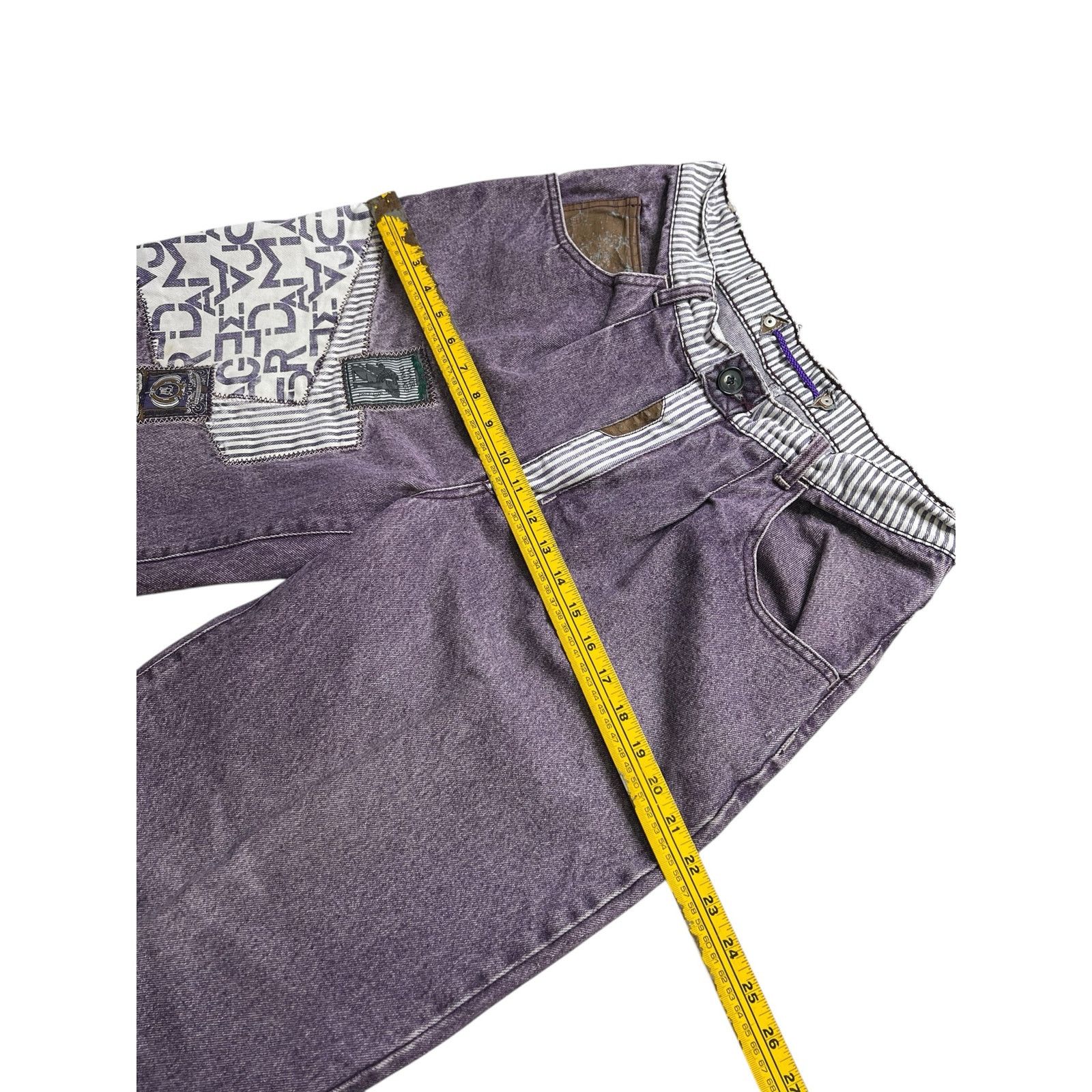 Vintage Vintage Retro Major Damage Women’s Purple Patchwork Jeans Size 30" / US 8 / IT 44 - 8 Thumbnail