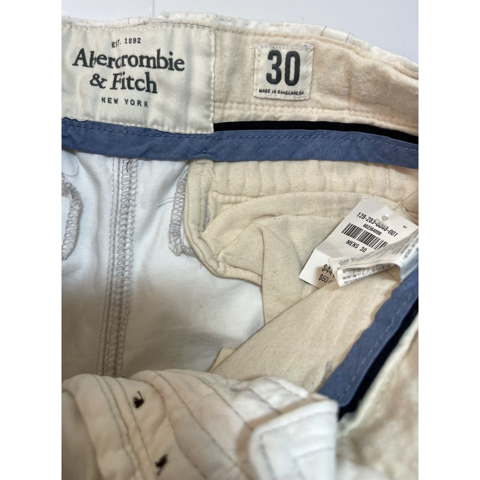 Abercrombie & Fitch Abercrombie & Fitch Mens Casual Shorts Sz 30 White Khaki Lightweight Breathable Beach Outdoor Size US 30 / EU 46 - 3 Thumbnail