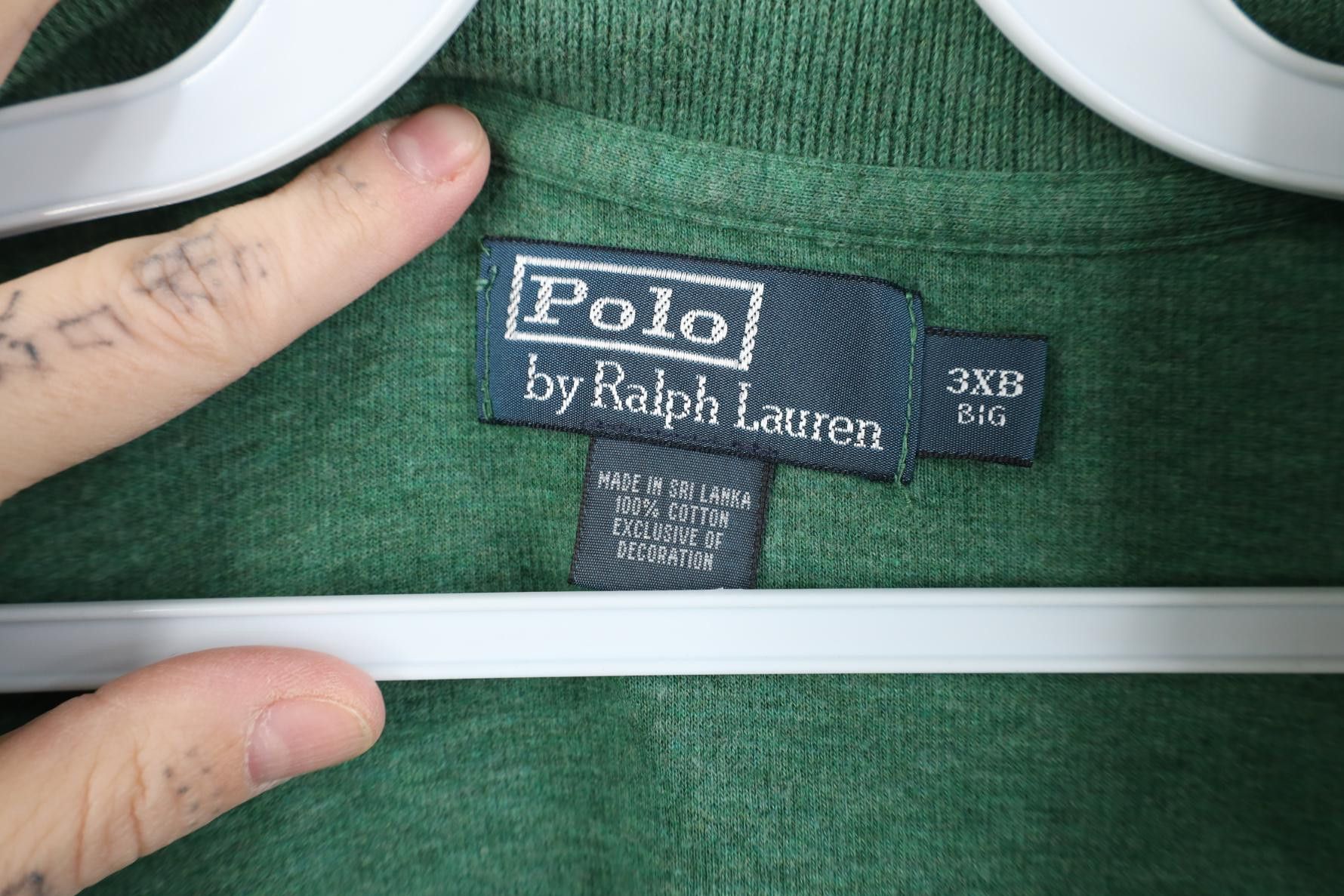 Polo Ralph Lauren Vintage 90s Ralph Lauren Knit 1/4 Zip Pullover Sweater Green Size US XXL / EU 58 / 5 - 6 Thumbnail