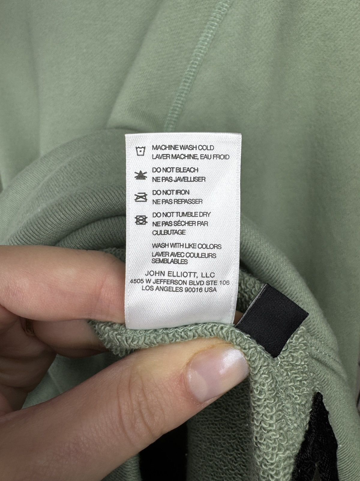 John Elliott John Elliott light green sides zippers made in USA hoodie Size US L / EU 52-54 / 3 - 14 Thumbnail