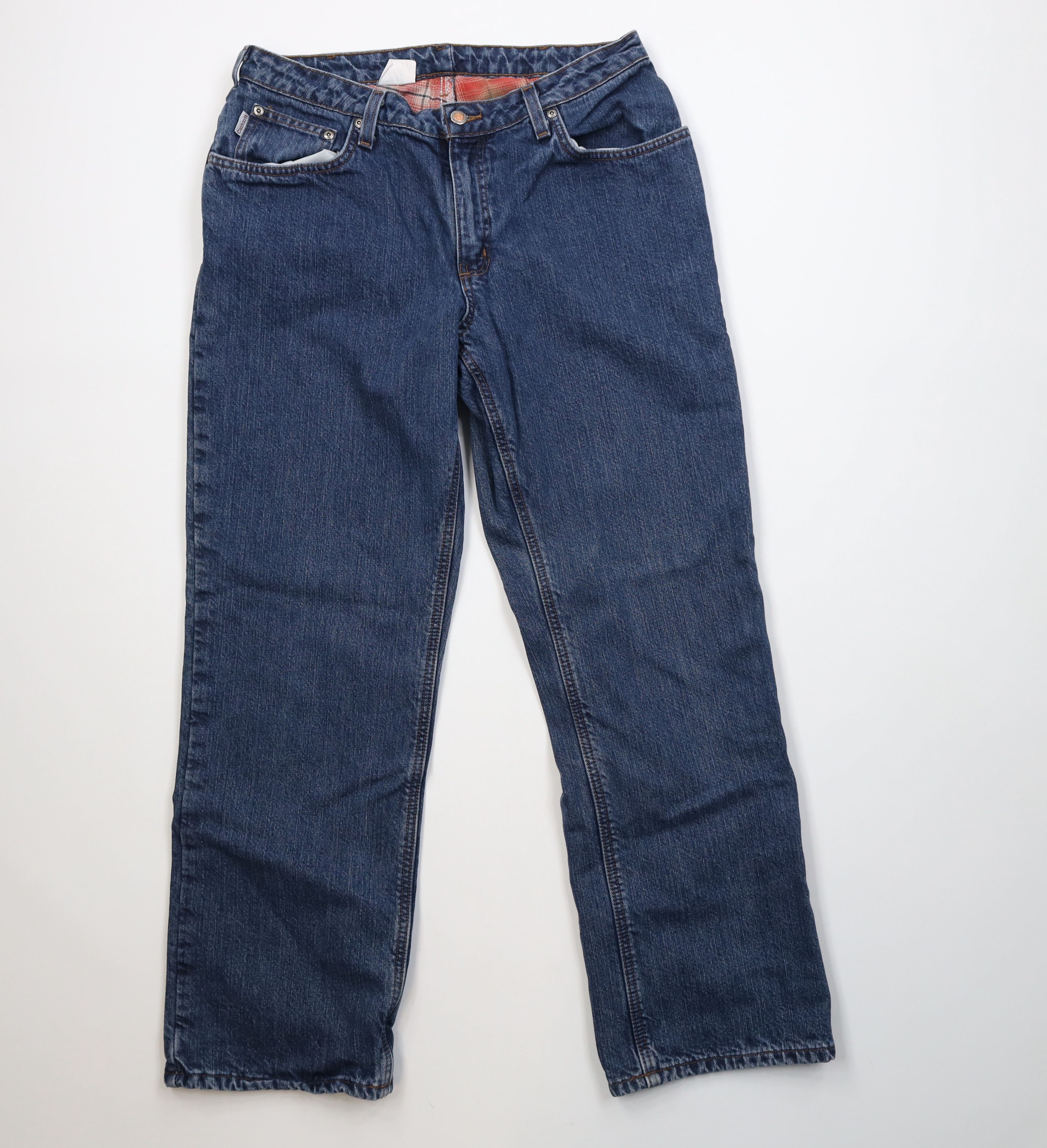 Carhartt Vintage Y2K Carhartt Flannel Lined Wide Leg Denim Jeans Blue Size 32" / US 10 / IT 46 - 2 Thumbnail