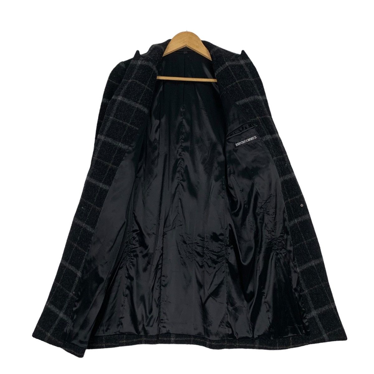 5351 POUR LES HOMMES 5351 Pour Les FEMMES Checked Wool Overcoat #1076-C49 Size S / US 4 / IT 40 - 11 Thumbnail