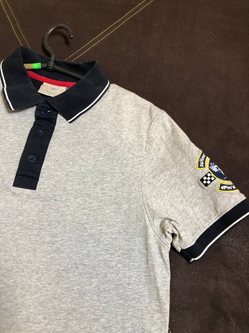 Bentley BRAND New Bentley Stripe Polo Shirt Navy Grey Melange Men Size US S / EU 44-46 / 1 - 5 Thumbnail