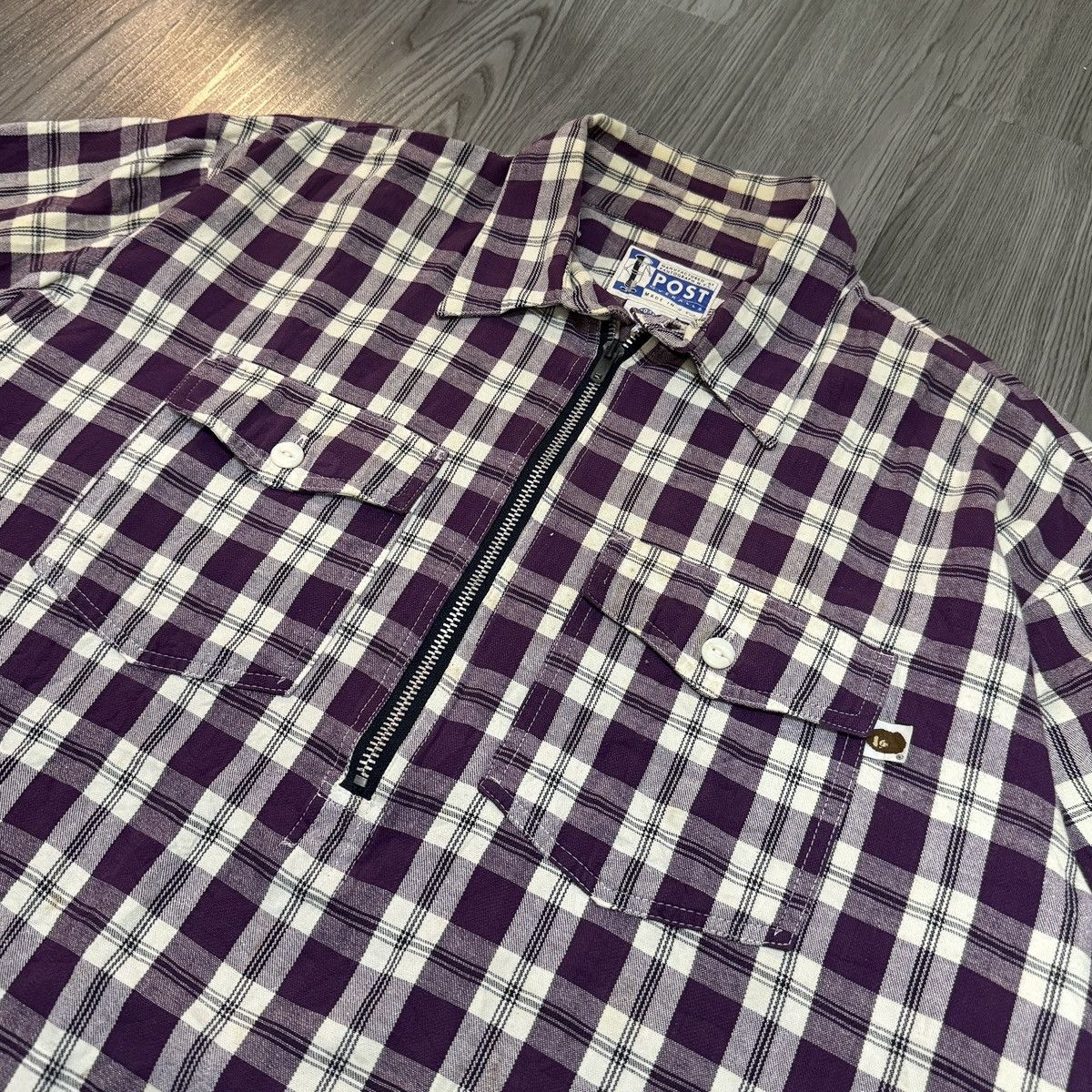 Bape Bape x Post Overalls Halfzip Shirt Size US L / EU 52-54 / 3 - 2 Thumbnail