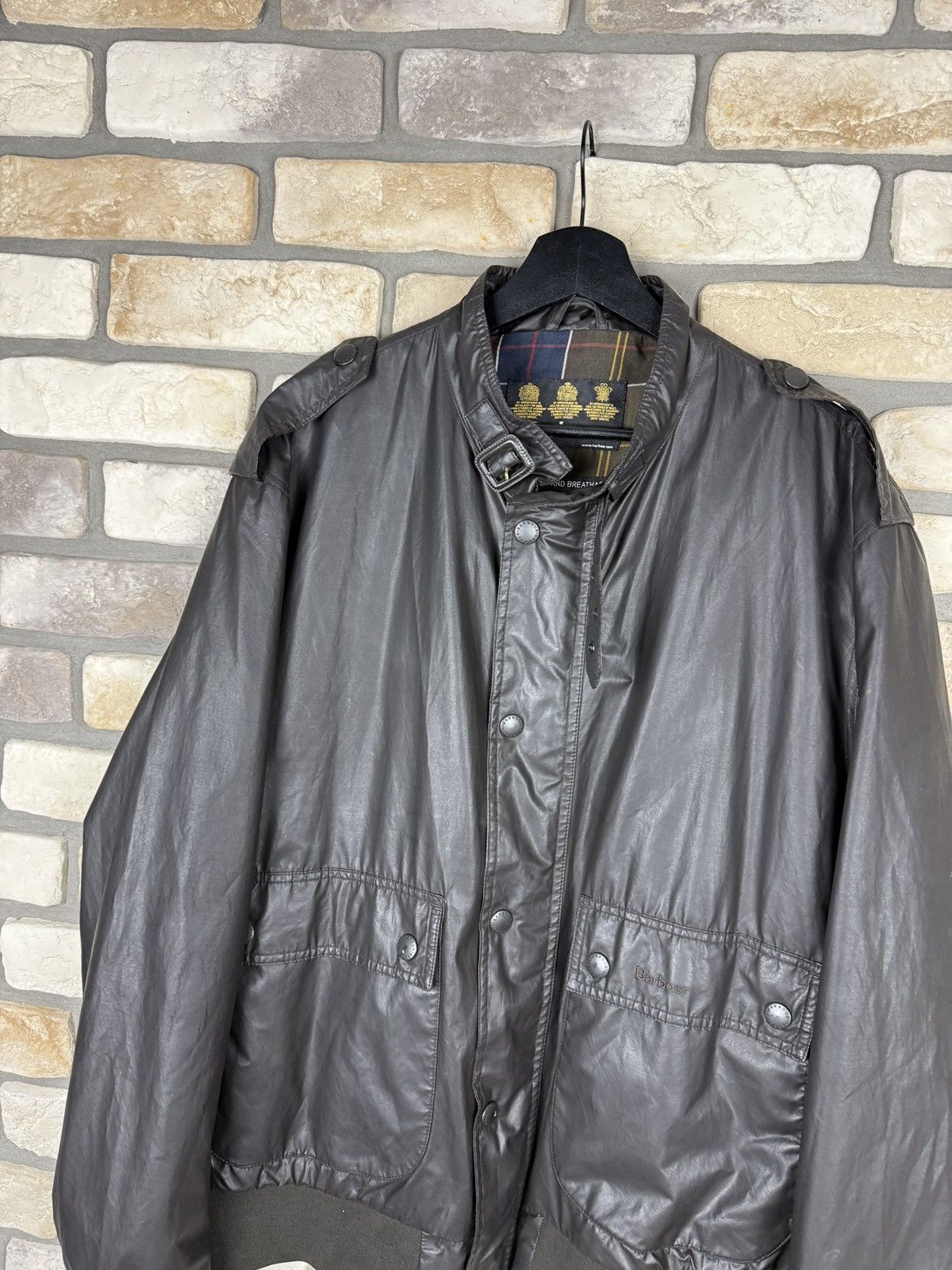 Barbour × Designer Very rare Barbour international wax waxed jacket bomber Size US XL / EU 56 / 4 - 4 Thumbnail
