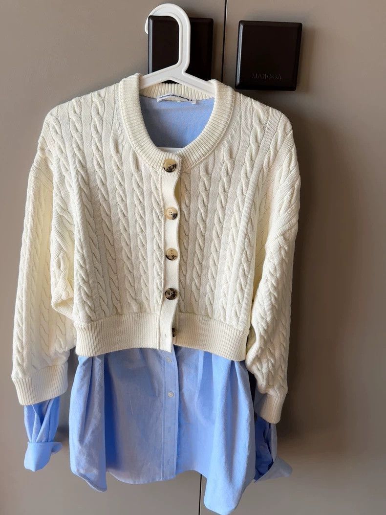 Alexander Wang Alexanderwang Cable Knit Layered Dress- Size M / US 6-8 / IT 42-44 - 1 Thumbnail