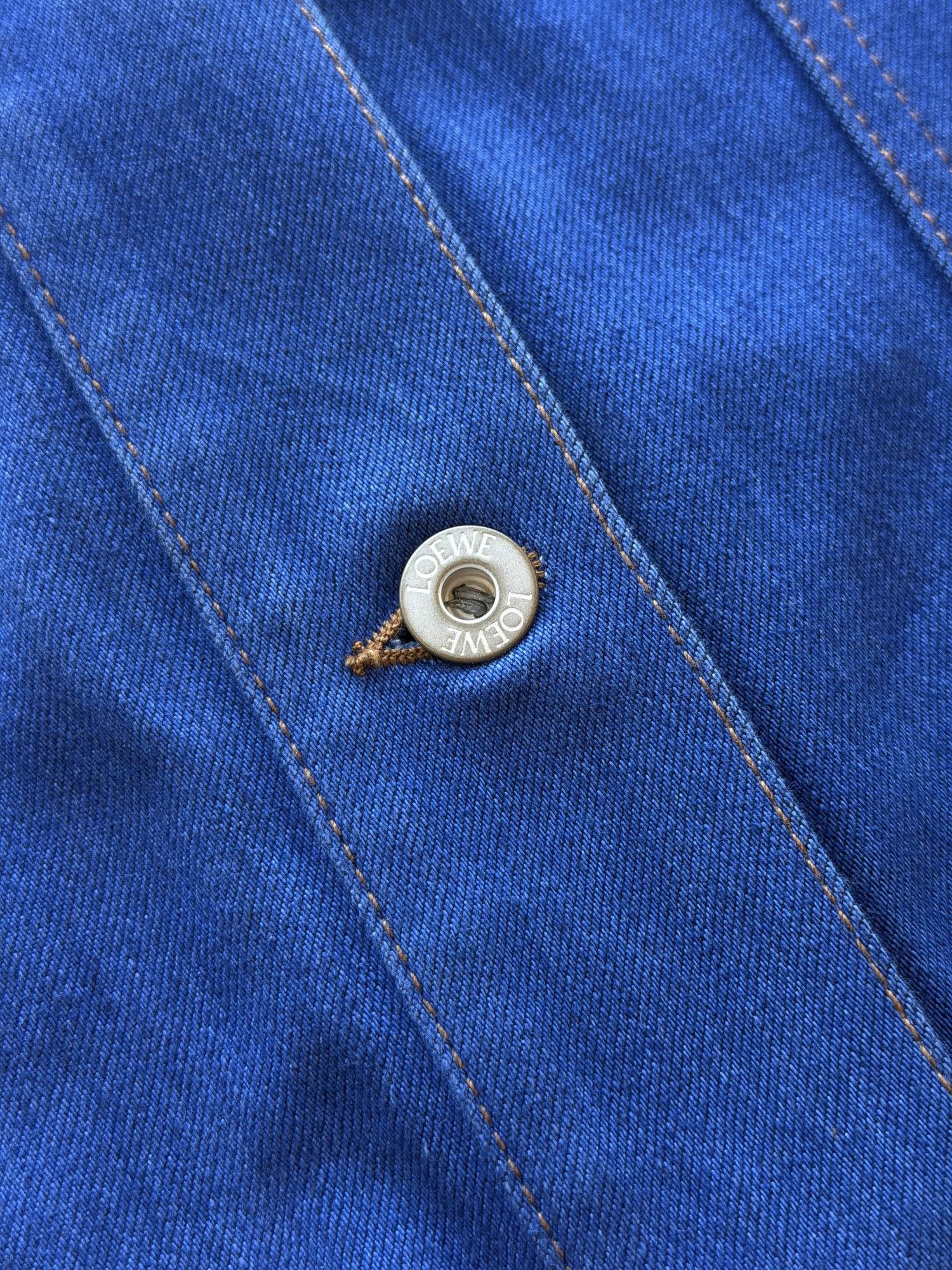 Loewe Bright Blue Asymmetric Workwear Jacket Size US M / EU 48-50 / 2 - 6 Thumbnail