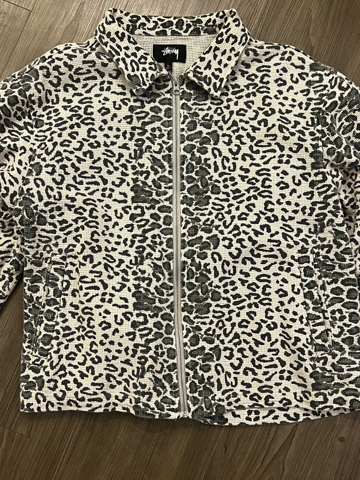 Stussy Stussy Leopard Mesh Zip Jacket Size US L / EU 52-54 / 3 - 6 Thumbnail