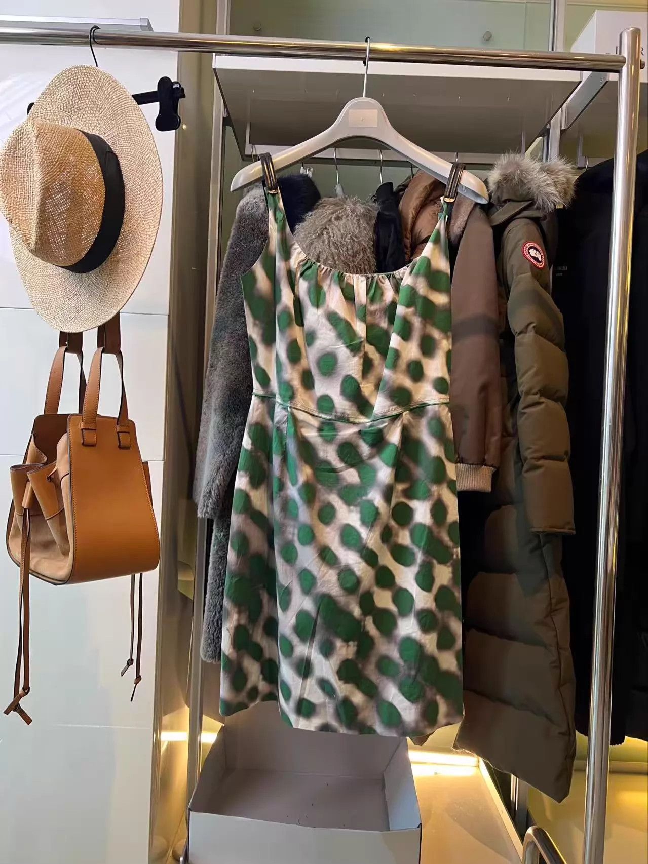 Bally BALLY green polka dot sleeveless Runway dress 36 Size M / US 6-8 / IT 42-44 - 2 Thumbnail