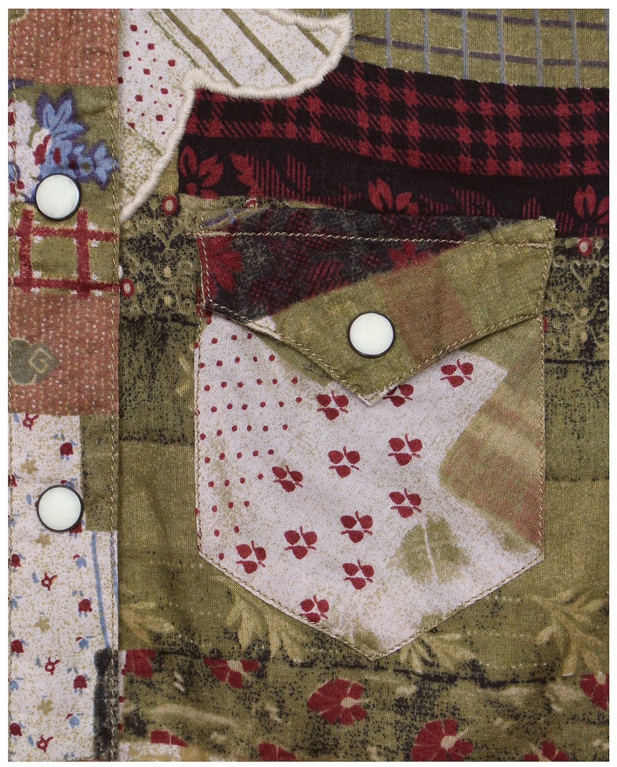 Denim & Supply Ralph Lauren FW2013 DENIM & SUPPLY RALPH LAUREN PATCHWORK WESTERN SHIRT Size XXS / US 00 / IT 34 - 5 Thumbnail