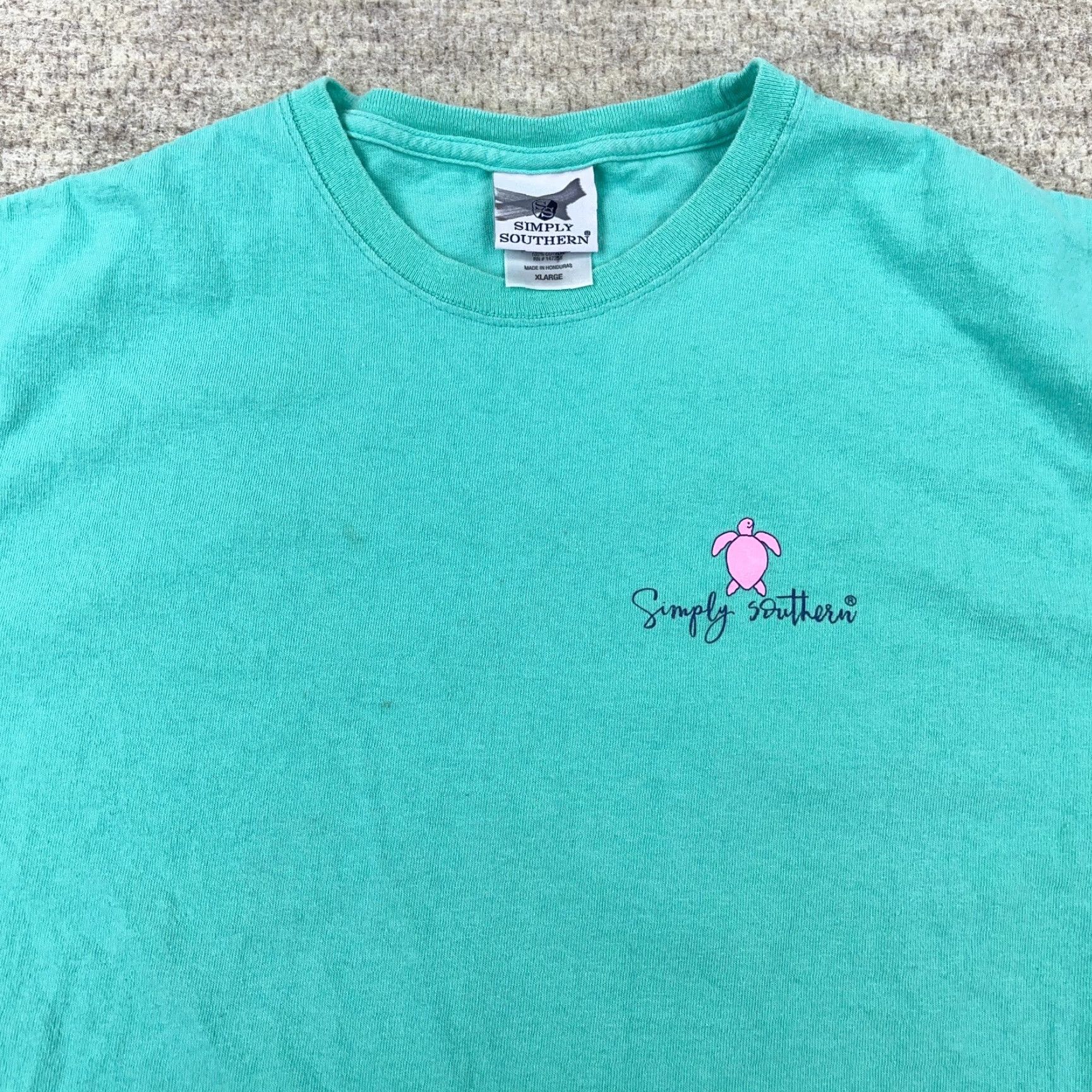 Altea Simply Southern Shirt Women XL Teal Blue Turtle Logo Beach, Classic, Colorful, Modern T-Shirt Ladies Top Womens Size XL / US 12-14 / IT 48-50 - 5 Thumbnail