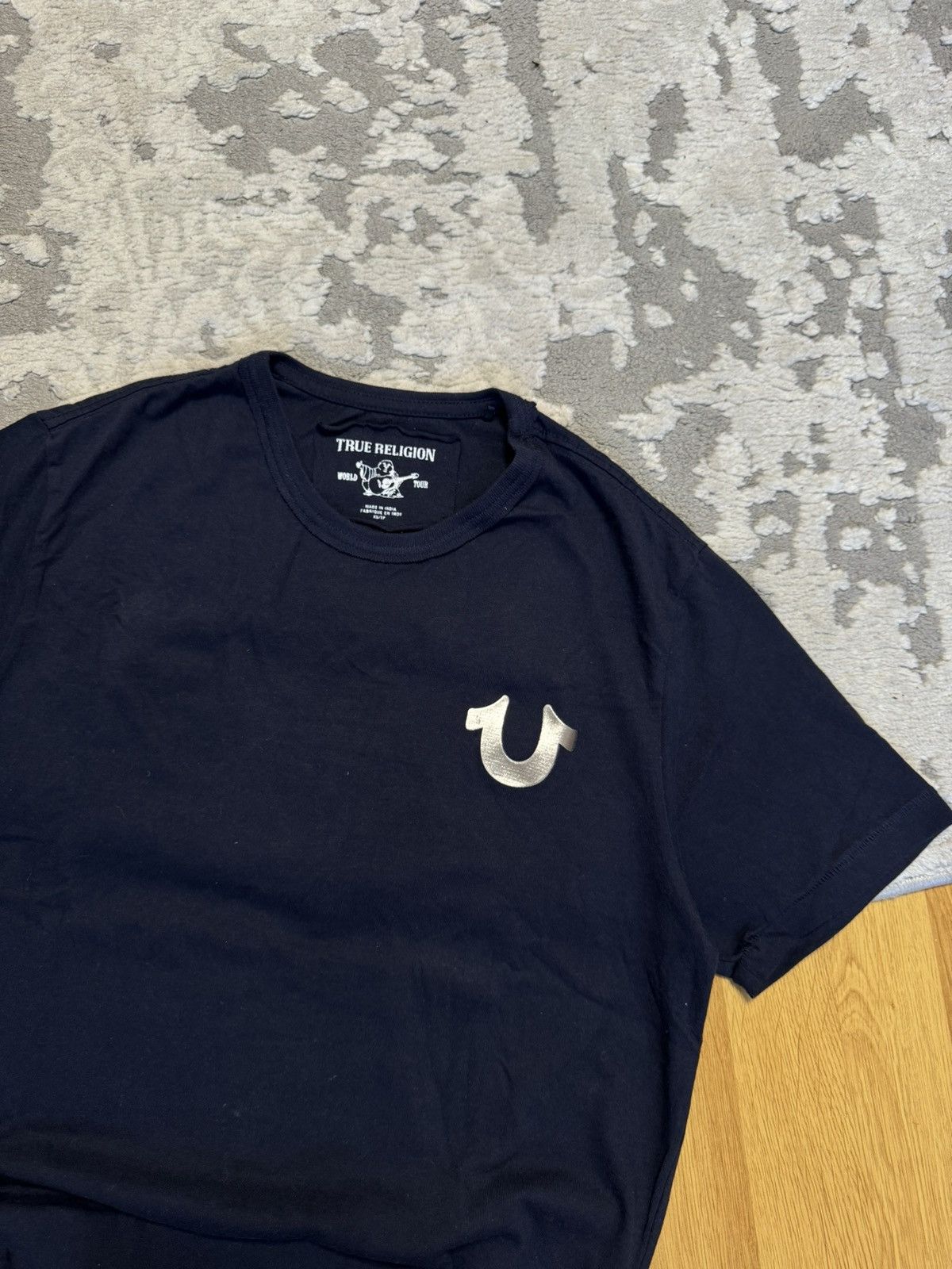 True Religion × Vintage TRUE RELIGION SS WOLF METALLIC TEE Size US S / EU 44-46 / 1 - 4 Thumbnail