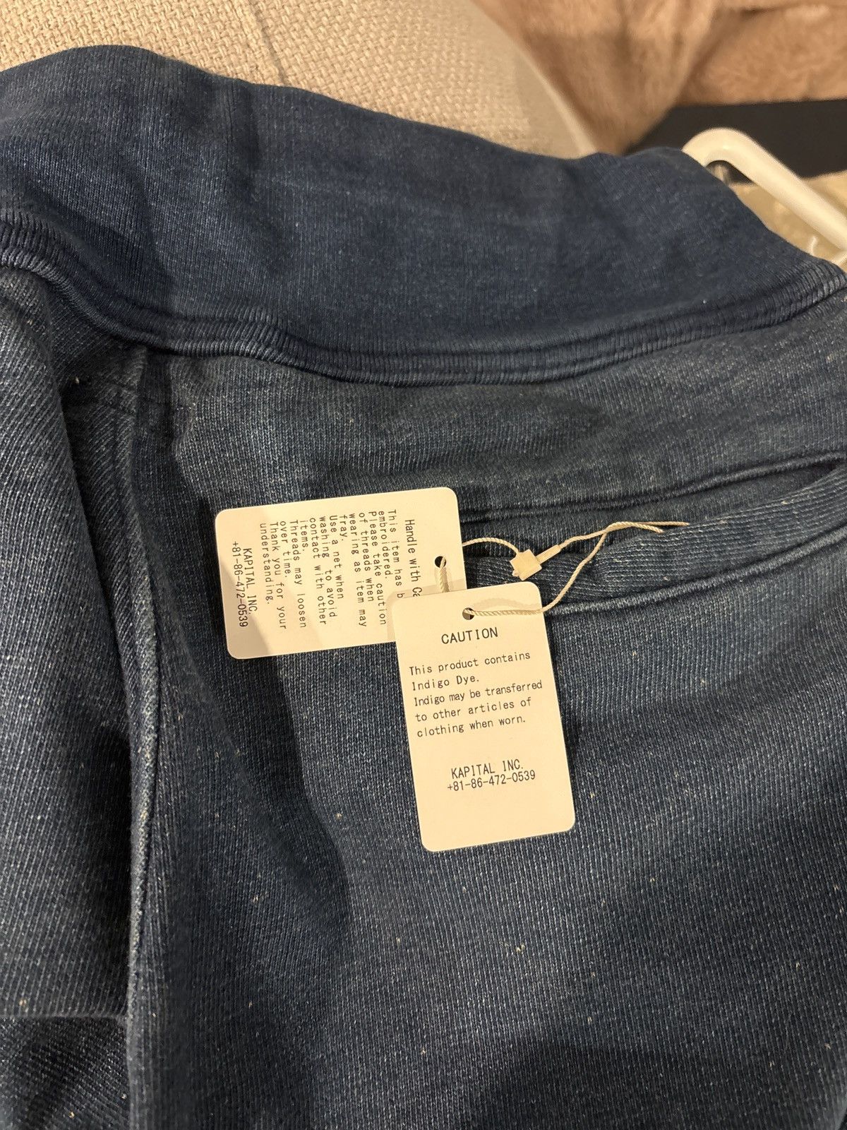 Kapital Kapital IDG Fleecy Knit Pant (FUROSHIKI Embroidery) Indigo Size US 30 / EU 46 - 4 Thumbnail