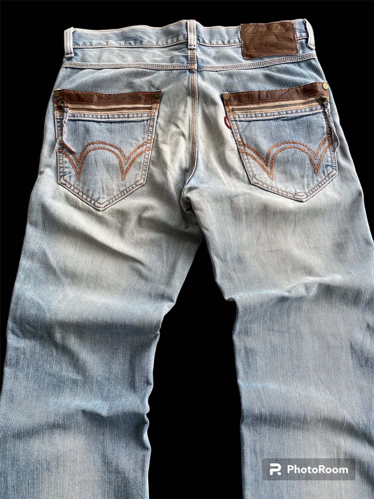 Edwin Japanese Edwin Distressed Washed Bleach Blue Jeans Size US 36 / EU 52 - 11 Thumbnail