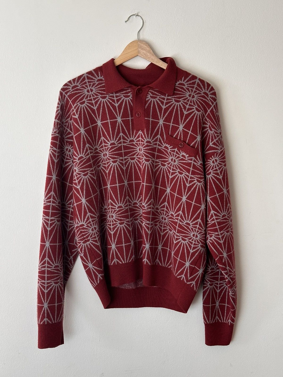 image of Unique Paccbet Collared Sweater, Men's (Size Large)