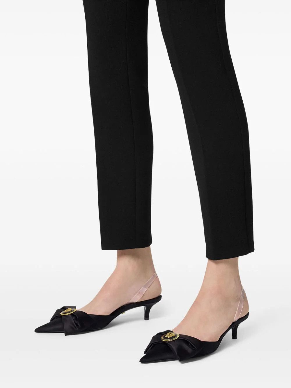 Versace o1s22i1n1024 Slingback Alia Decolletes Pumps in Black Size US 8 / IT 38 - 5 Thumbnail