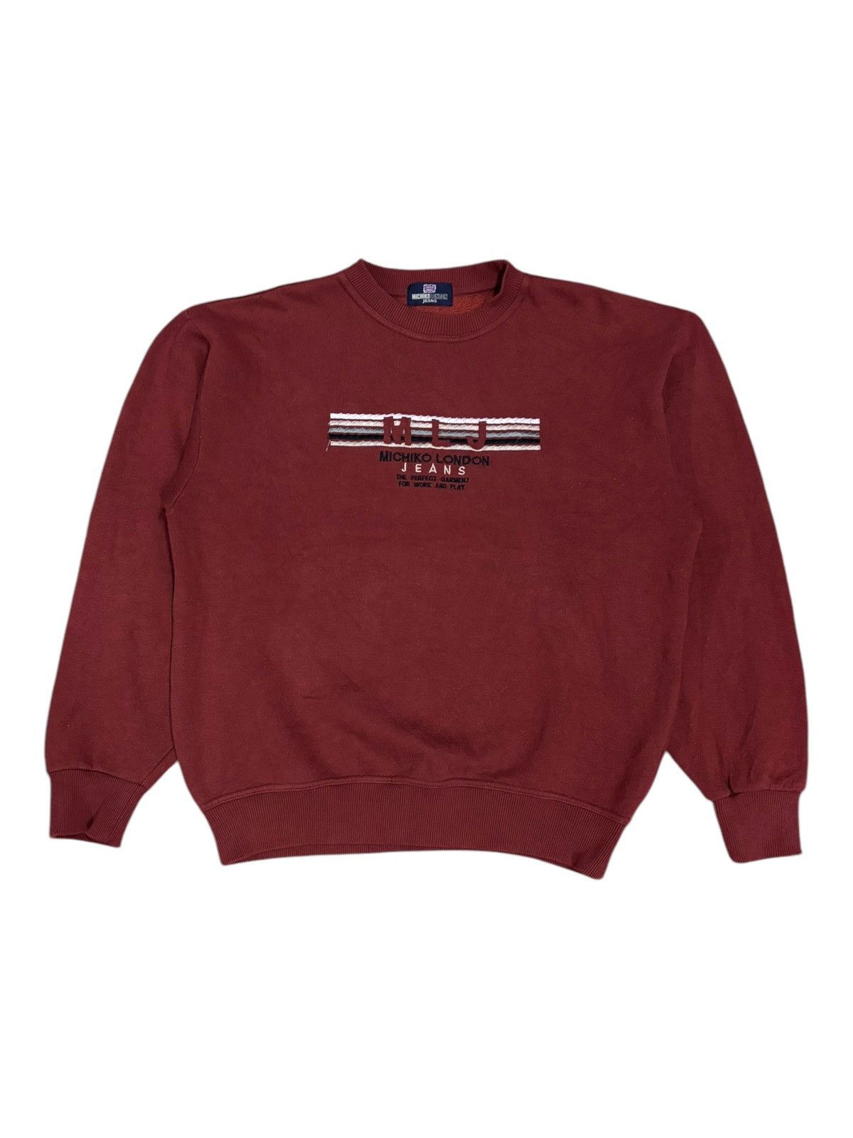 Japanese Brand × Michiko Koshino × Michiko Koshino London Vintage MLJ Michiko London Jeans Embroidered Sweatshirt Size US L / EU 52-54 / 3 - 4 Thumbnail