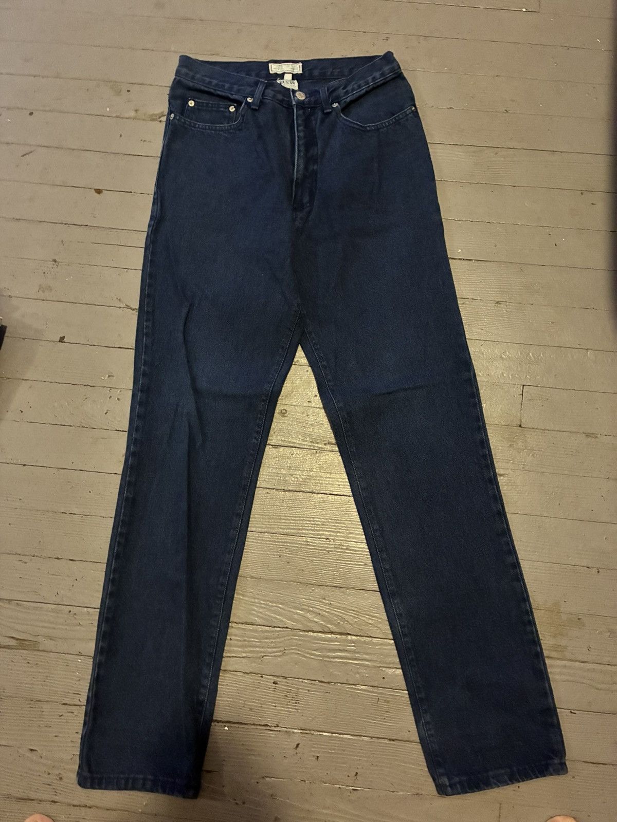 Guess Vintage 90s Guess USA Made 31x34 Dark Wash Straight Leg Size US 31 - 3 Thumbnail