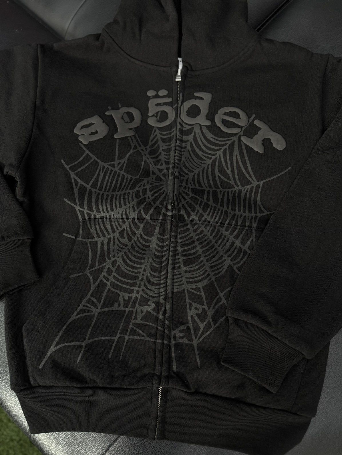 Sp5der Sp5der Worldwide Phantom Black Zip Up Hoodie XS (NEW Size US XS / EU 42 / 0 - 3 Thumbnail