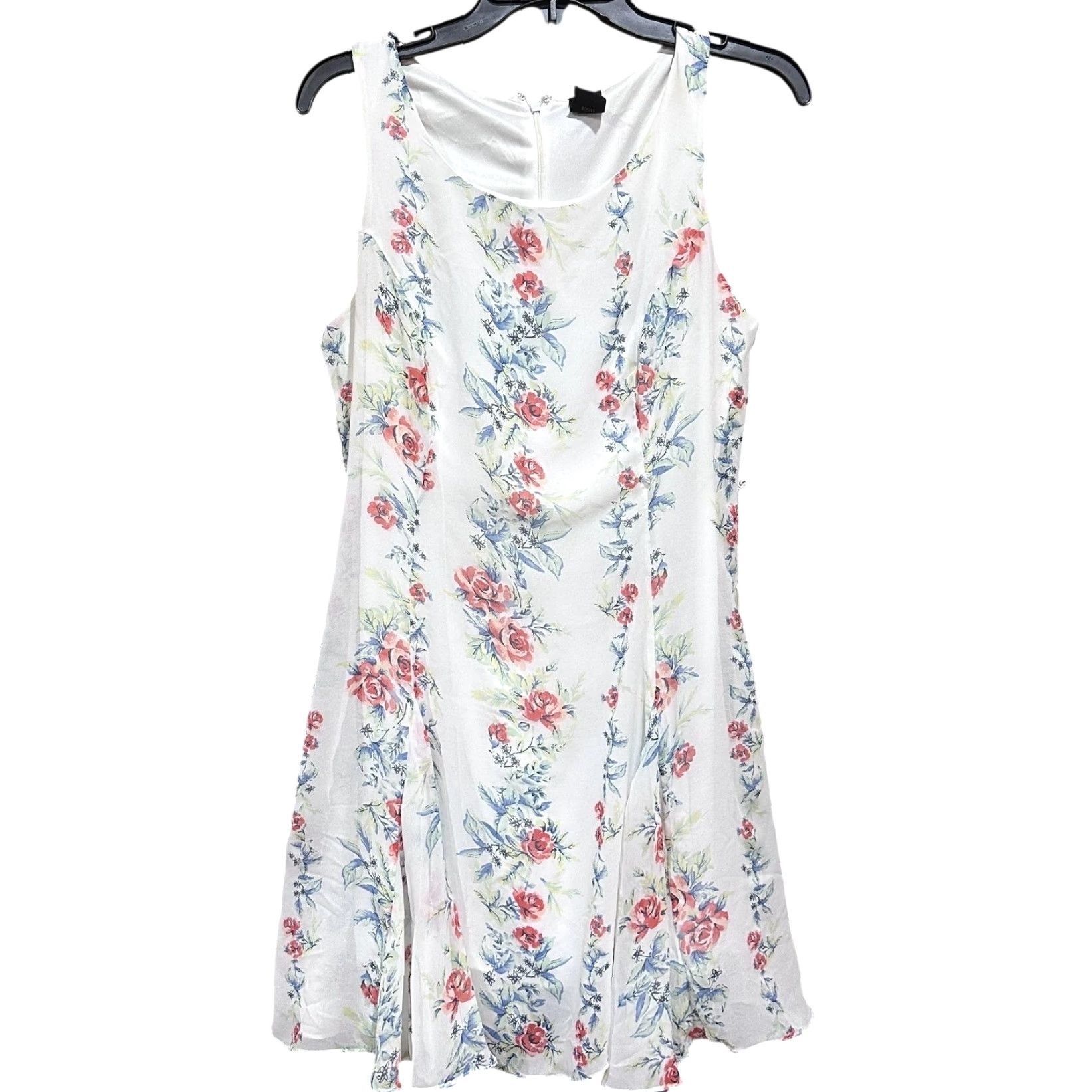 Disney Disney Dress L White Floral A Line Sleeveless Scoop Neck Womens Casual Party/Cocktail Sundress Disney Alice Through the Looking Glass Size L / US 10 / IT 46 - 2 Thumbnail