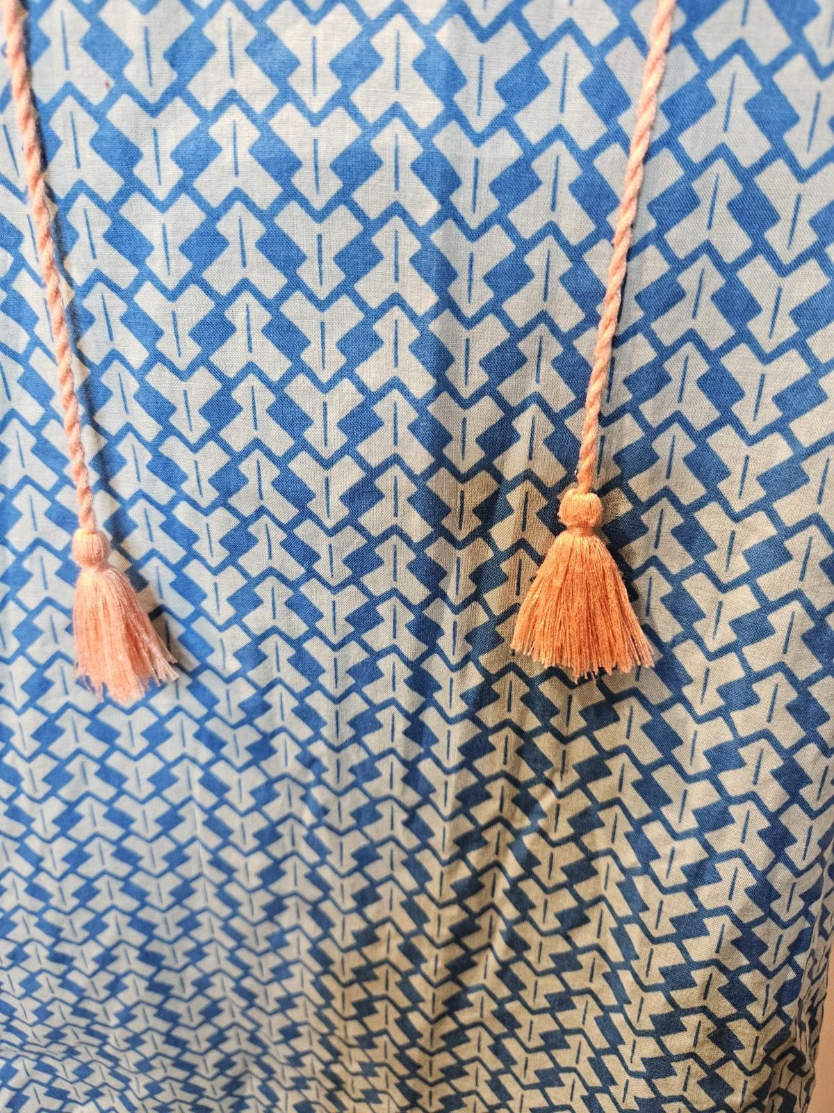 J.Crew J. Crew Stylish Blue Embroidered Tank Top Size XS / US 0-2 / IT 36-38 - 5 Thumbnail