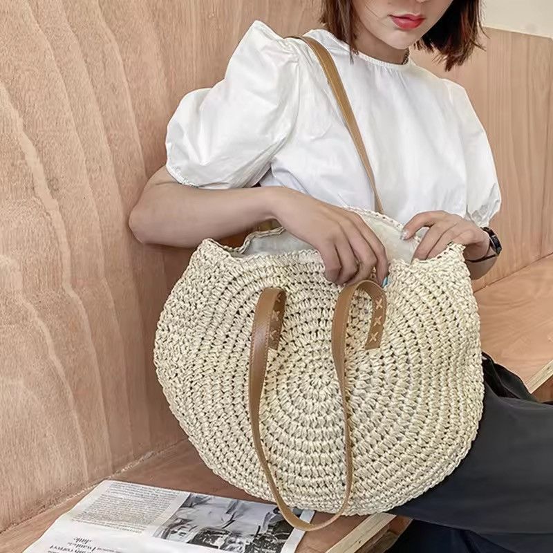 Japanese Brand × Vintage Summer Round Woven Beach Shoulder Bag Size ONE SIZE - 3 Thumbnail