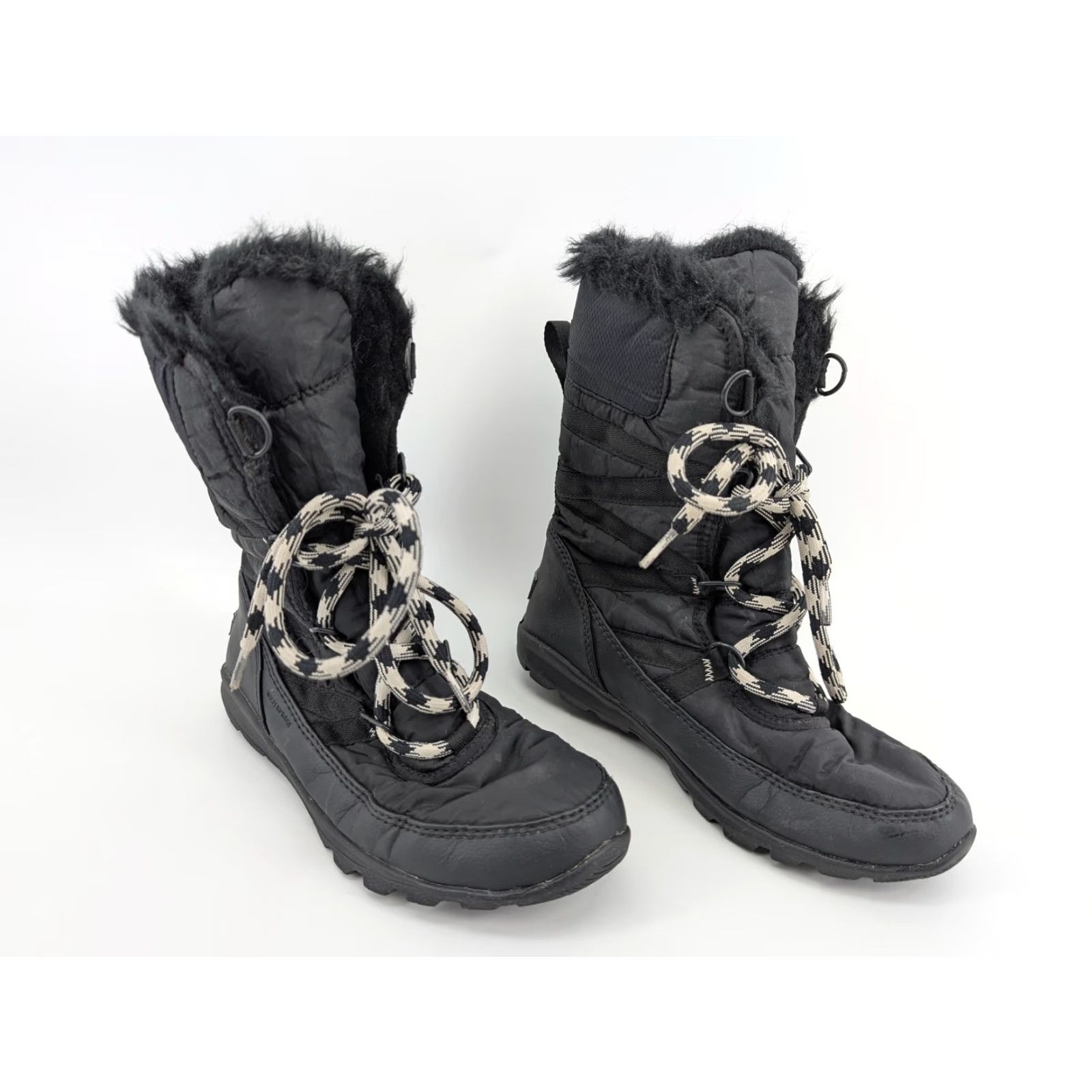 SOREL Sorel Womens Snow Boots Mid Calf Waterproof Insulated Lace Up Black Faux Fur Winter Outdoor Size 6.5 Size US 7 / IT 37 - 2 Thumbnail