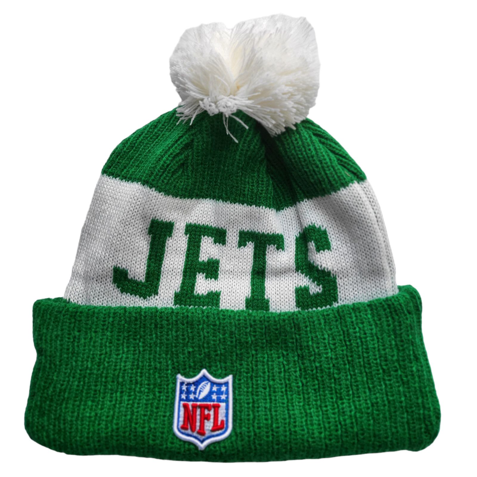 Other NWT New York Jets Initial Sports Knit Pom Beanie Fleece OSFA Size ONE SIZE - 4 Thumbnail