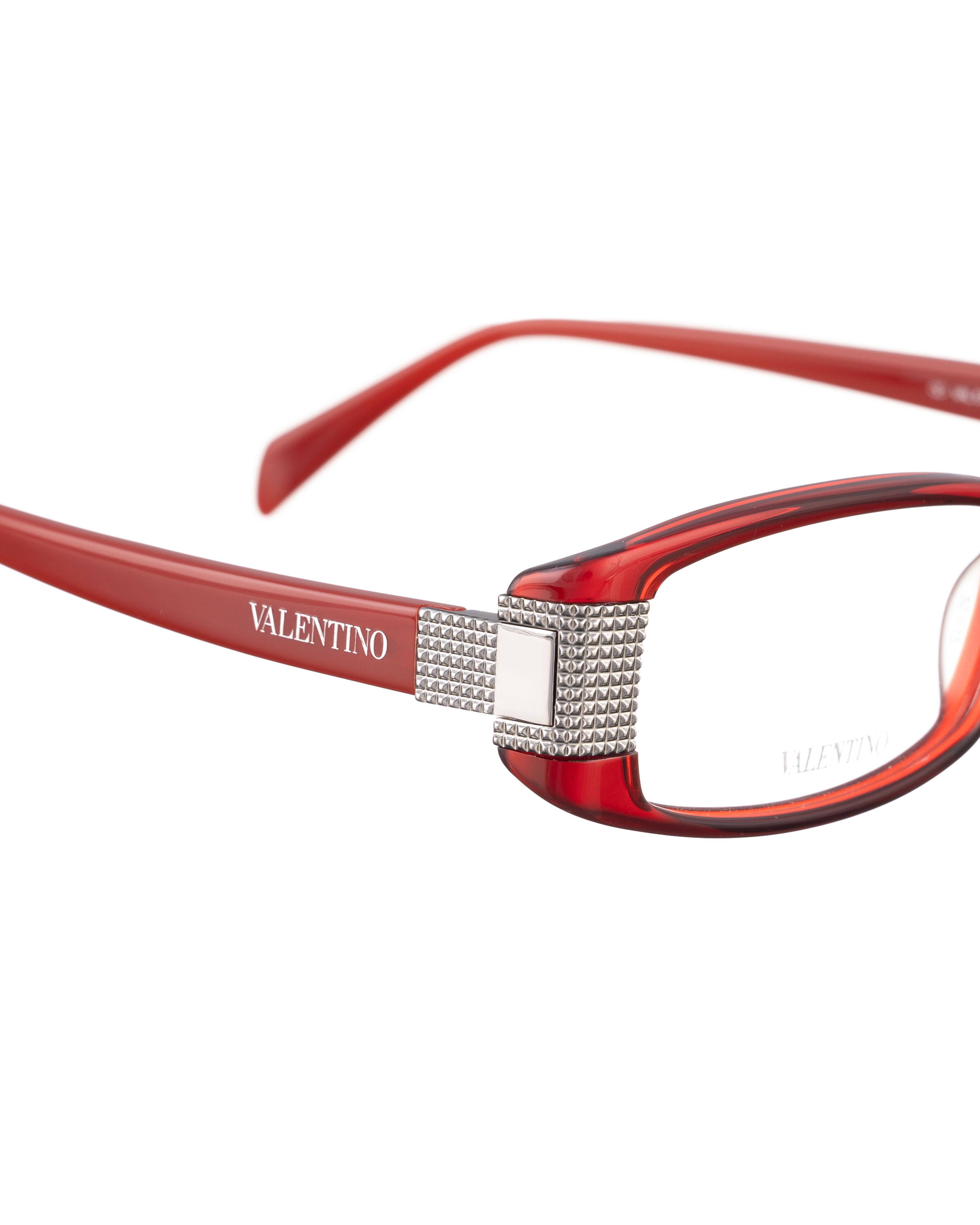 Valentino 00s Burgundy Glasses with Rinestones