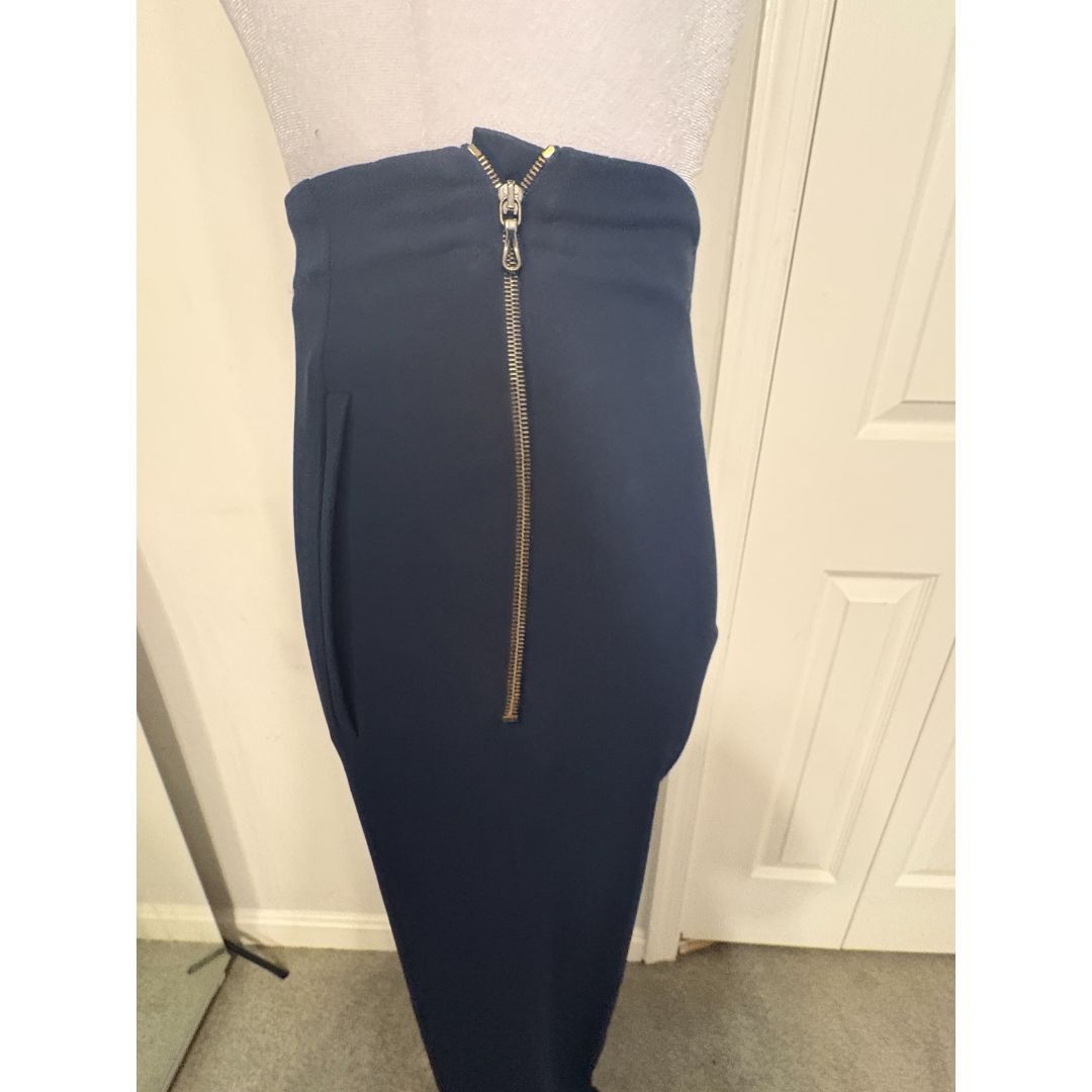 Roland Mouret Roland Mouret Blue Wide Leg High-Rise Pants – Size 2 Size 26" / US 2 / IT 38 - 7 Thumbnail