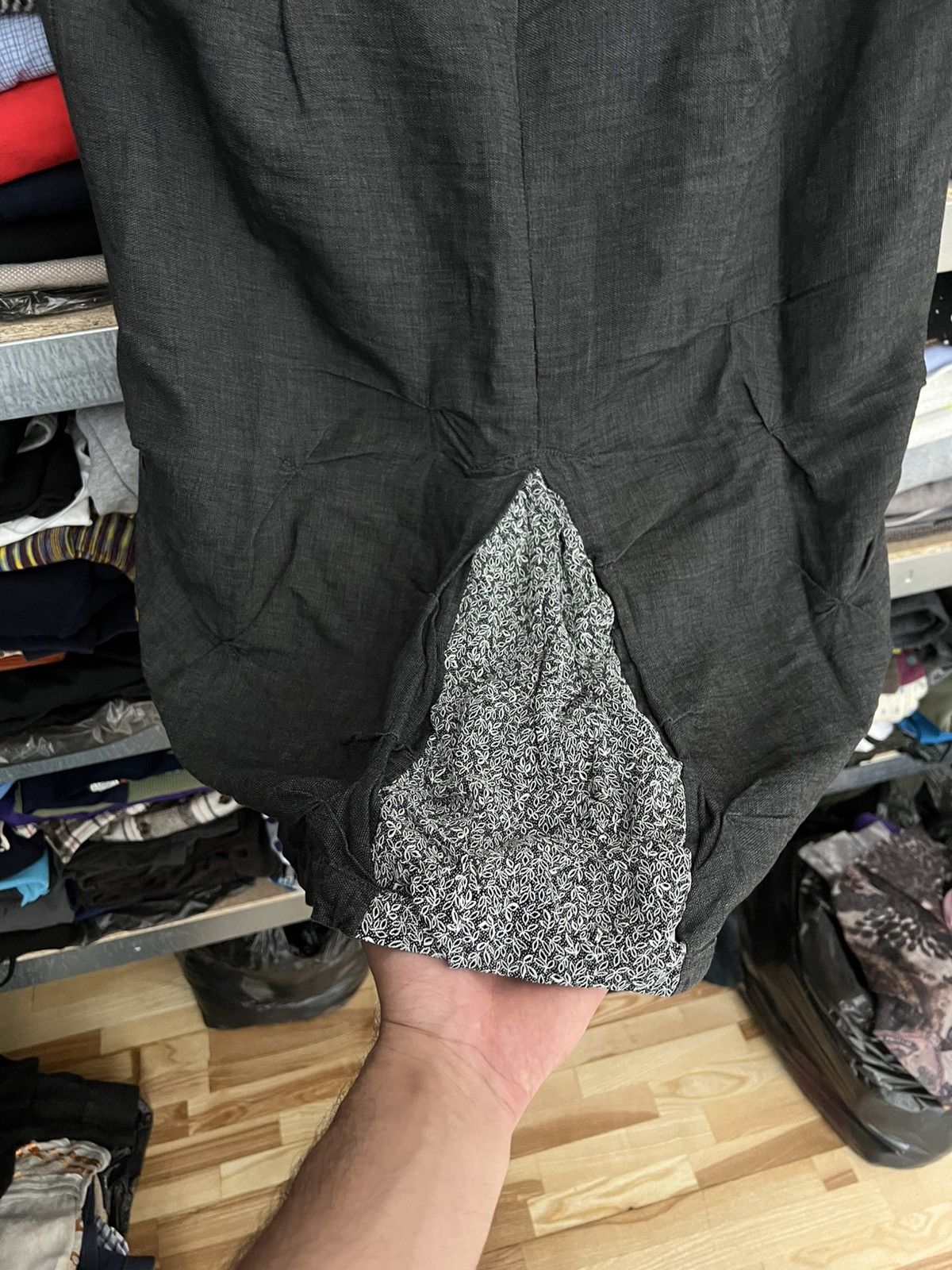 Transit × Vintage Transit Par Such Sz 4 Linen Skirt Mermaid Blend Avant Garde Size 25" / US 0 / IT 36 - 3 Thumbnail