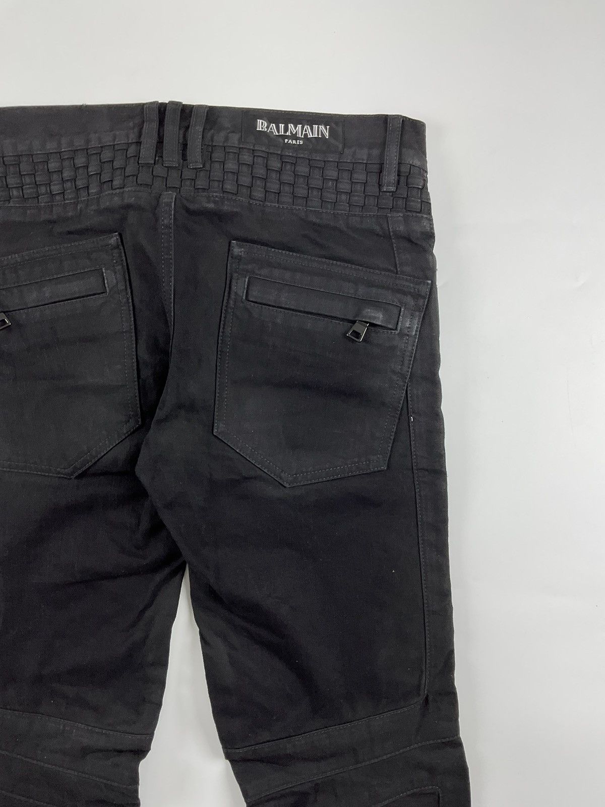 Balmain Balmain Basket Weave Biker Jeans Size US 29 - 9 Thumbnail
