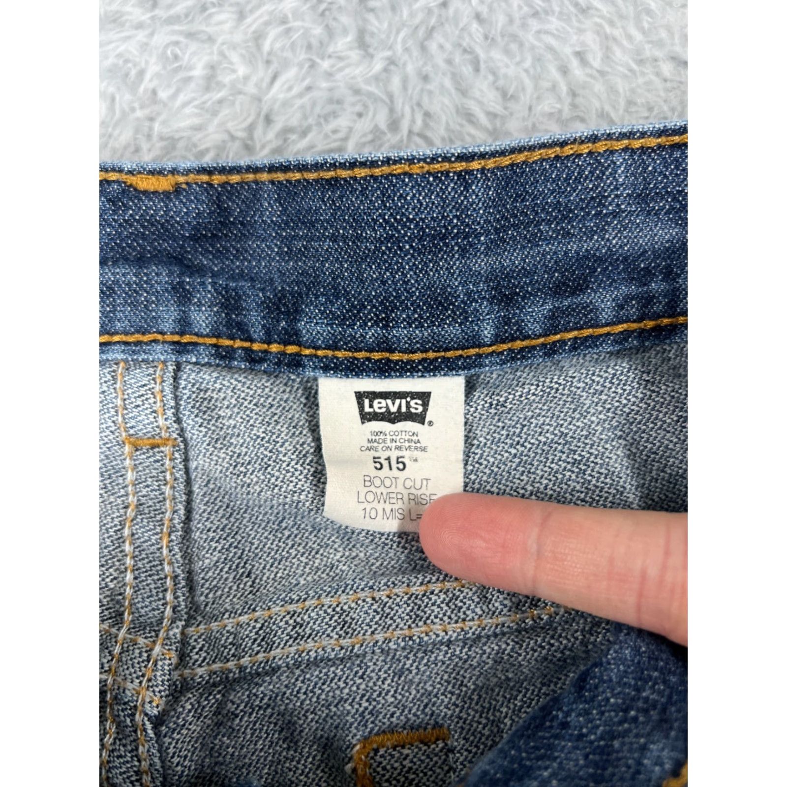 Levi's Levi's 515 Bootcut Jeans Women 10 Blue Denim Mid Rise Stretch Casual Pants Size 32" / US 10 / IT 46 - 6 Thumbnail