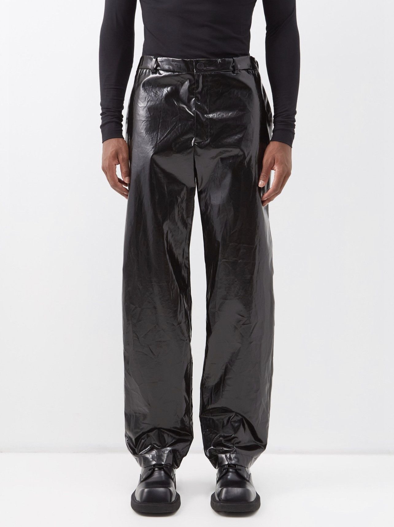 Balenciaga Balenciaga Crinkled Satin Trousers | Grailed