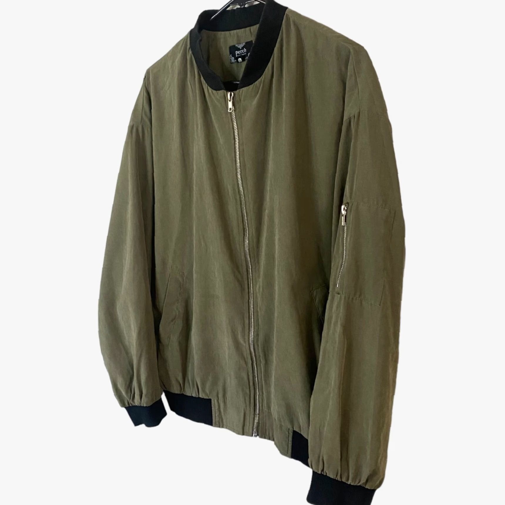 Vintage Perch By Blu Pepper Bomber Jacket Womens 2XL Green Full-Zip Casual Microsuede Size XXL / US 16-18 / IT 52-54 - 2 Thumbnail