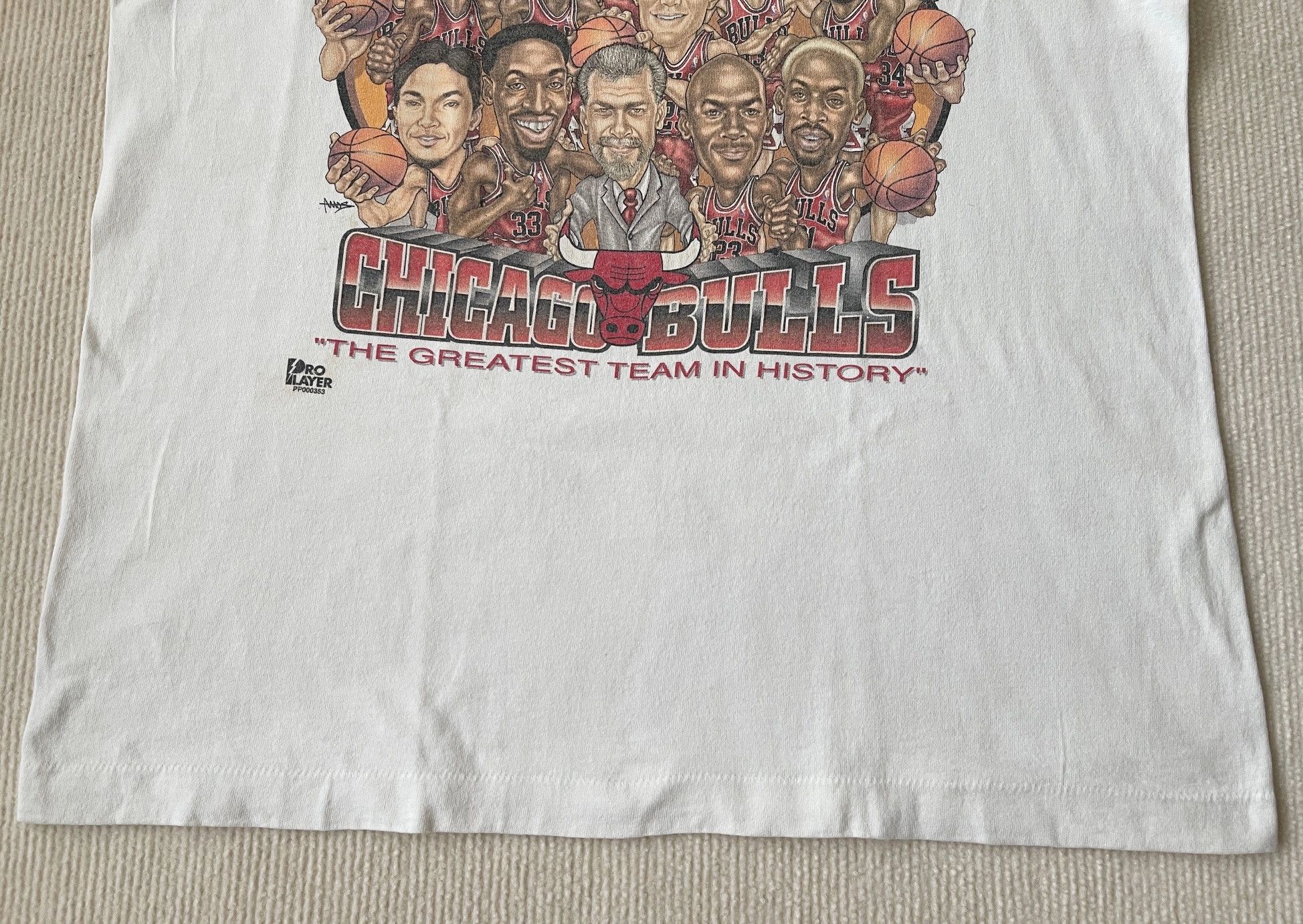 Pro Player Vintage 90s Chicago Bulls 1996 NBA Champs Jordan T-Shirt Size US L / EU 52-54 / 3 - 5 Thumbnail