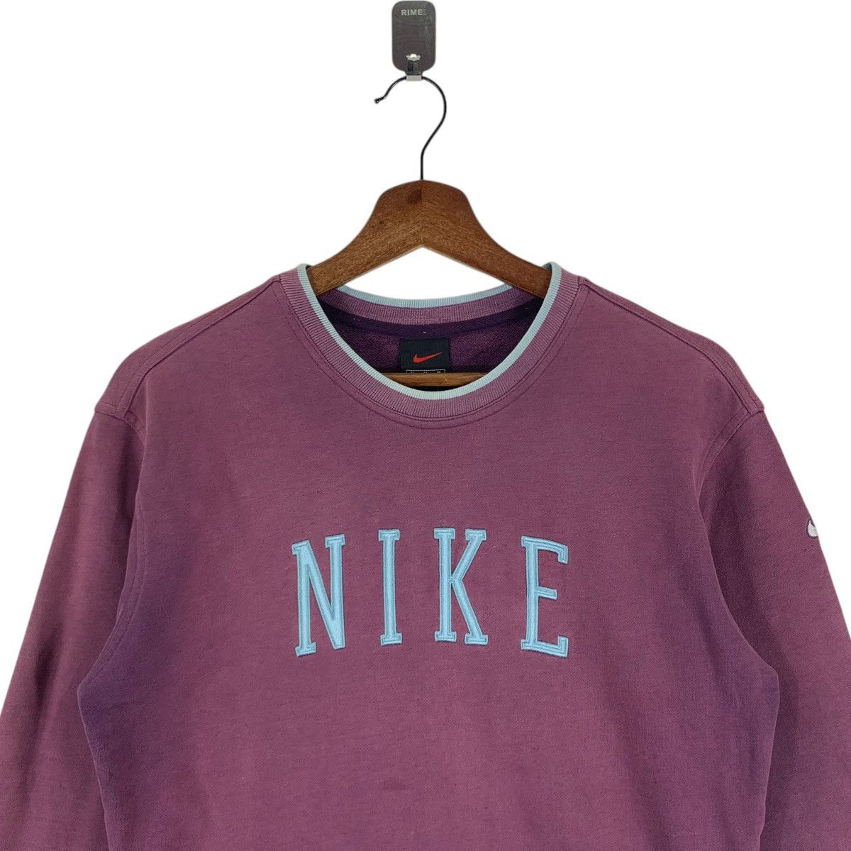 Nike × Vintage VINTAGE 90s NIKE SWOOSH PULLOVER SWEATER FADED Size US M / EU 48-50 / 2 - 3 Thumbnail