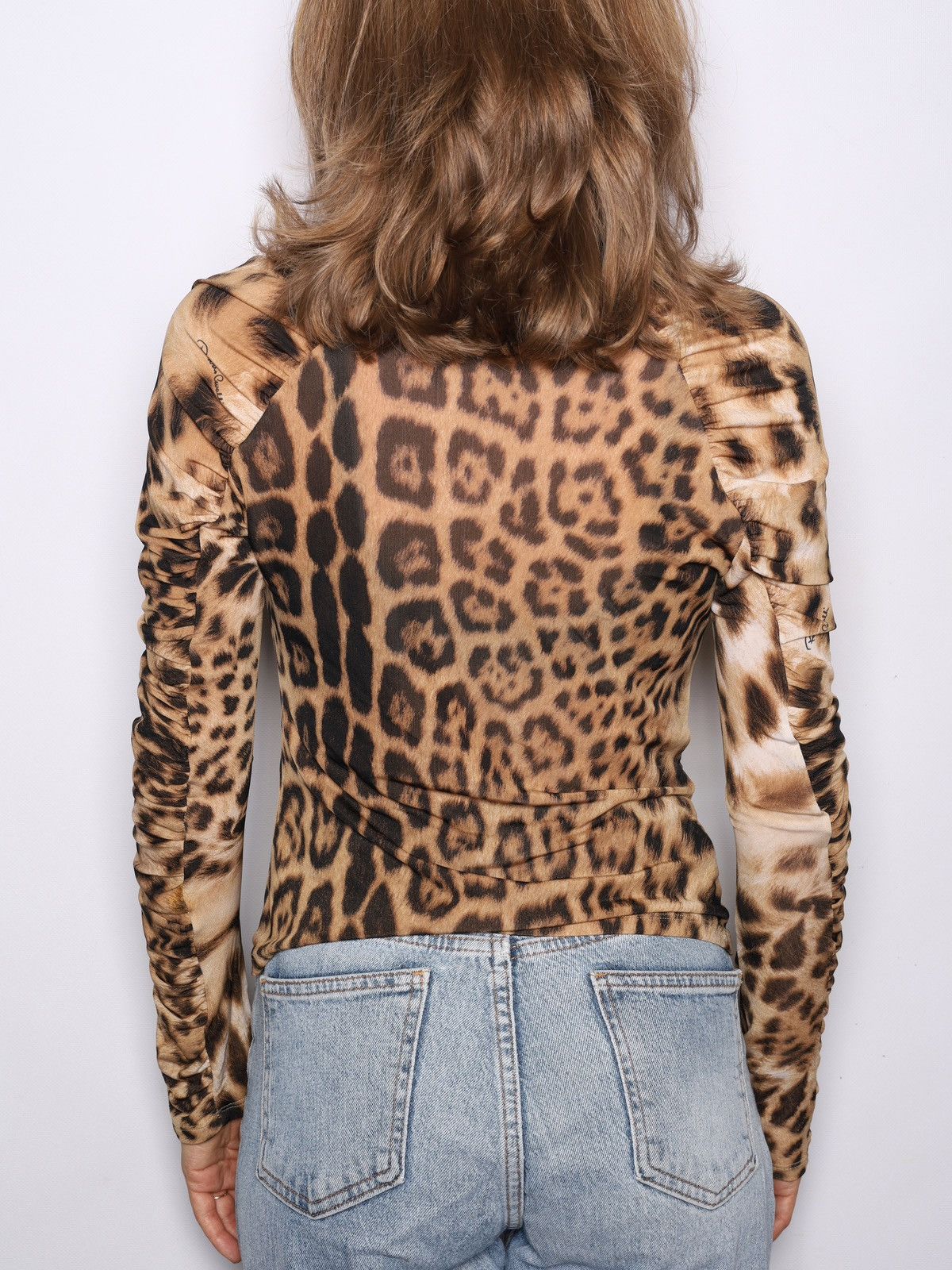 Roberto Cavalli Roberto Cavalli Vintage Leopard Full Print Long Sleeve Top Size S / US 4 / IT 40 - 2 Thumbnail
