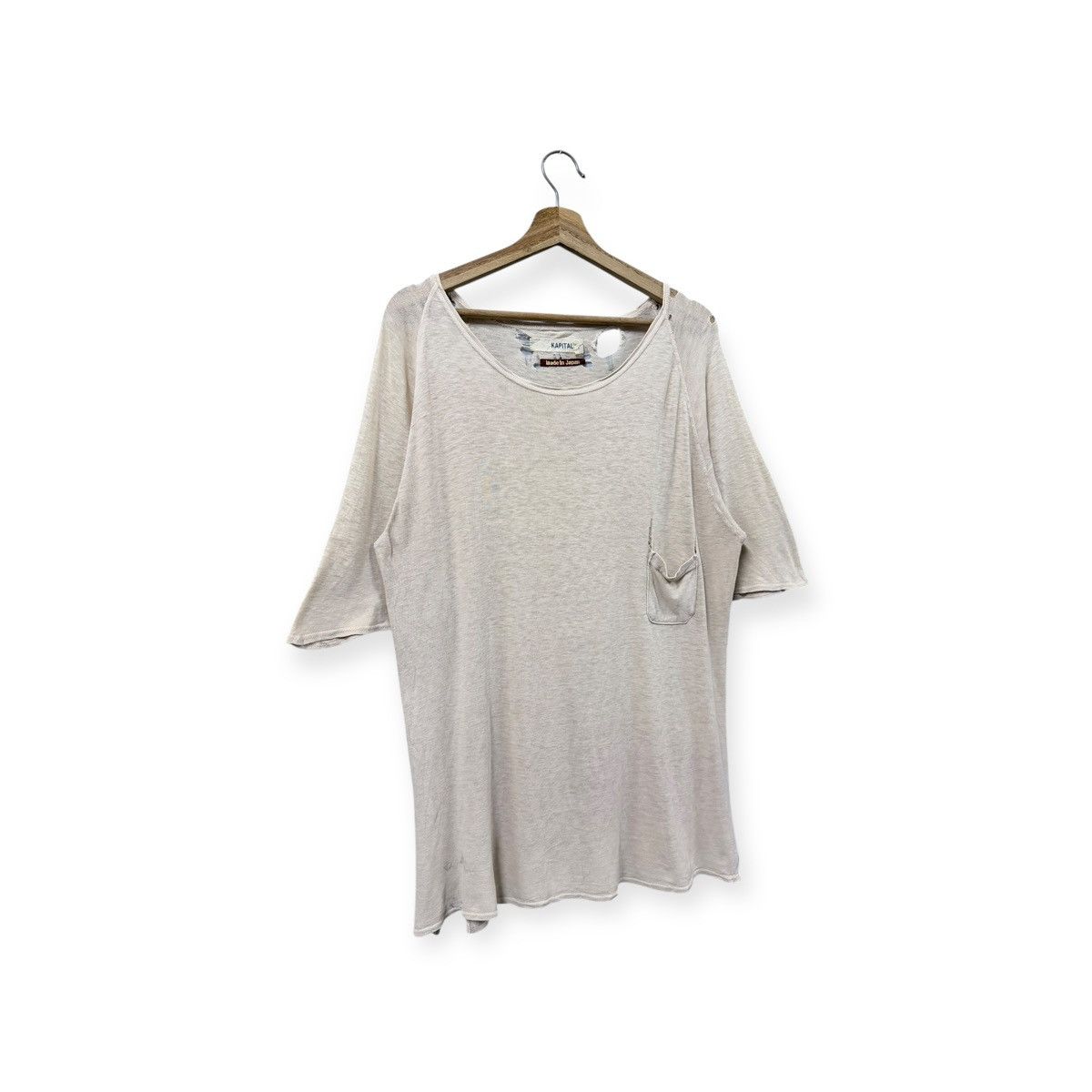 Kapital Kapital Oversized Single Pocket Ripped Disstresed Tee Size US M / EU 48-50 / 2 - 7 Thumbnail