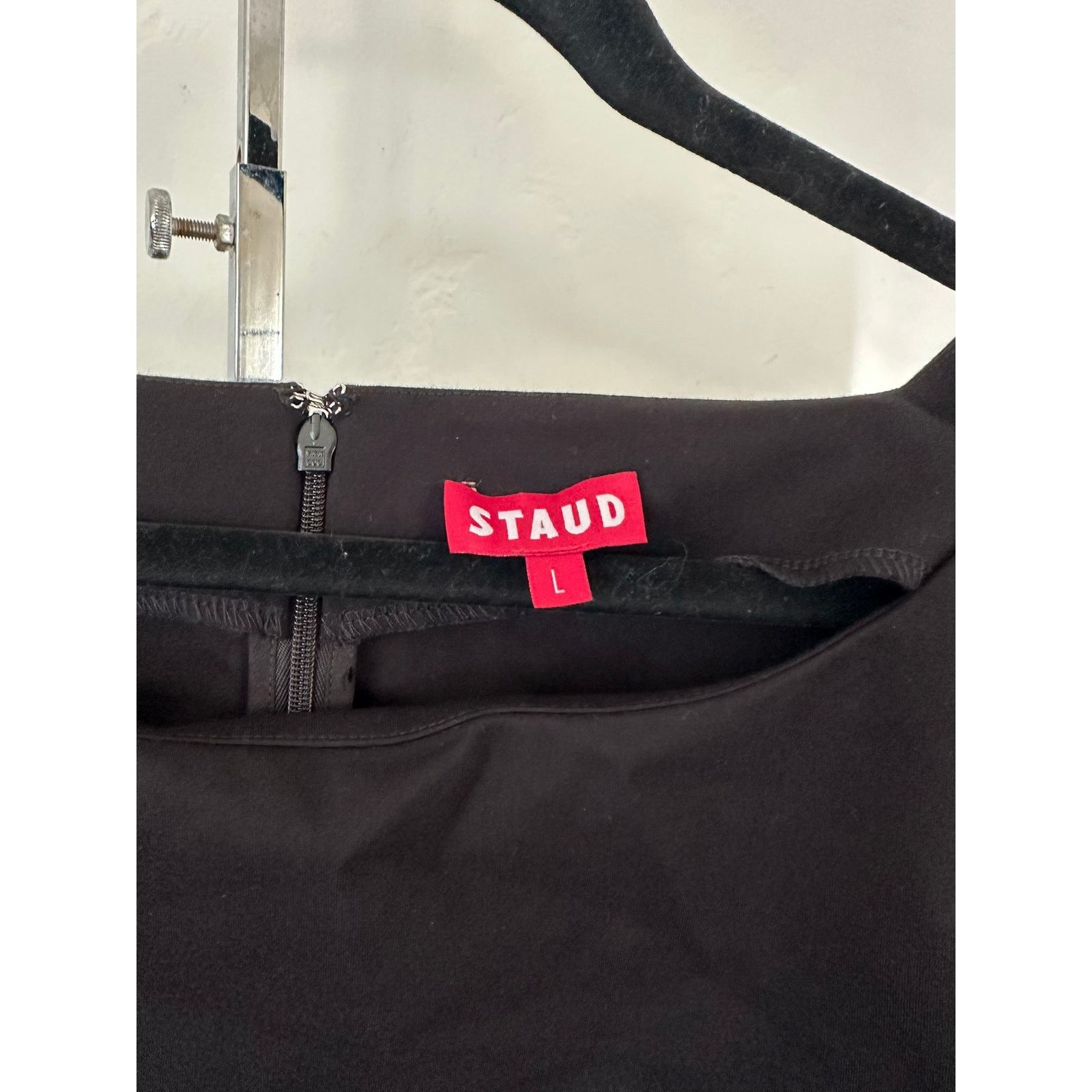 Staud STAUD Hawthorne Taffeta-Trimmed Mini Dress Black L Size L / US 10 / IT 46 - 3 Thumbnail