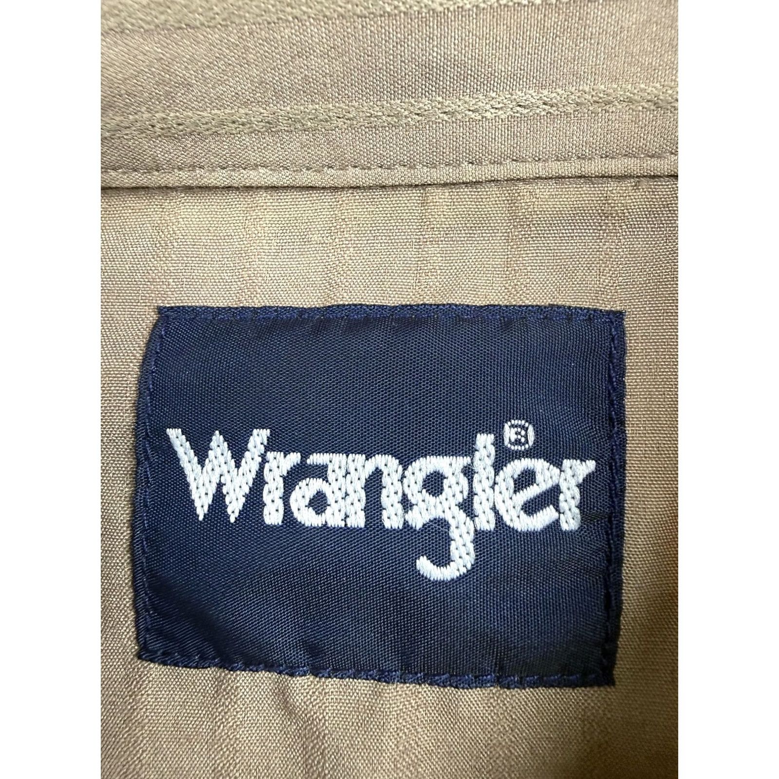 Wrangler Wrangler Shirt Mens XL Beige Stripe Long Sleeve Western Pearl Snap Casual Size US XL / EU 56 / 4 - 4 Thumbnail