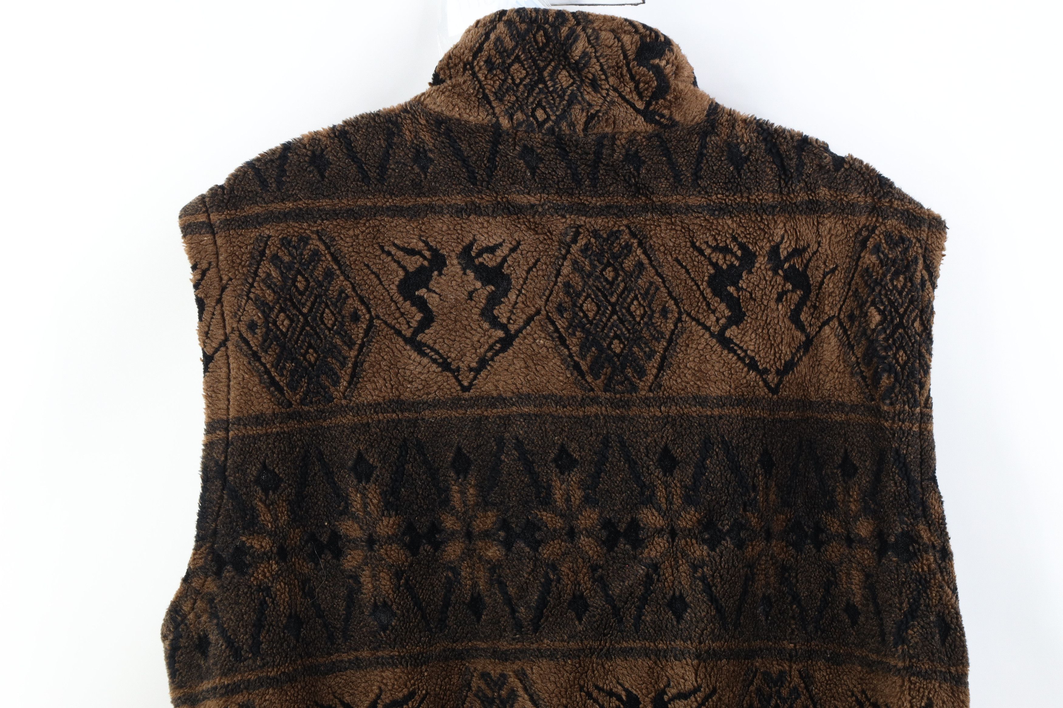 Vintage Vintage 90s Streetwear All Over Print Fleece Vest Jacket Size L / US 10 / IT 46 - 10 Thumbnail