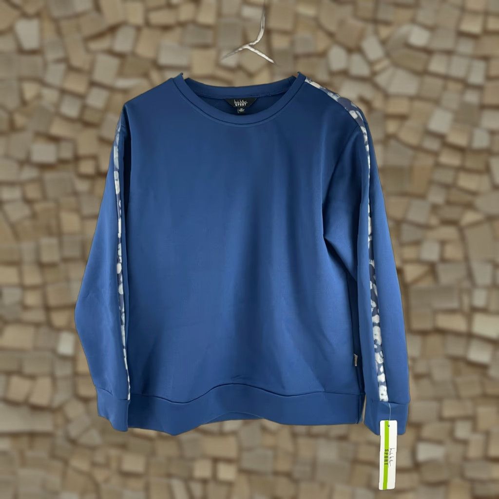 Nicole Miller Nicole Miller Athletic Sweatshirt Shirt Women M Navy Blue Crew Neck Long Sleeve NWT Free Return Size M / US 6-8 / IT 42-44 - 1 Thumbnail