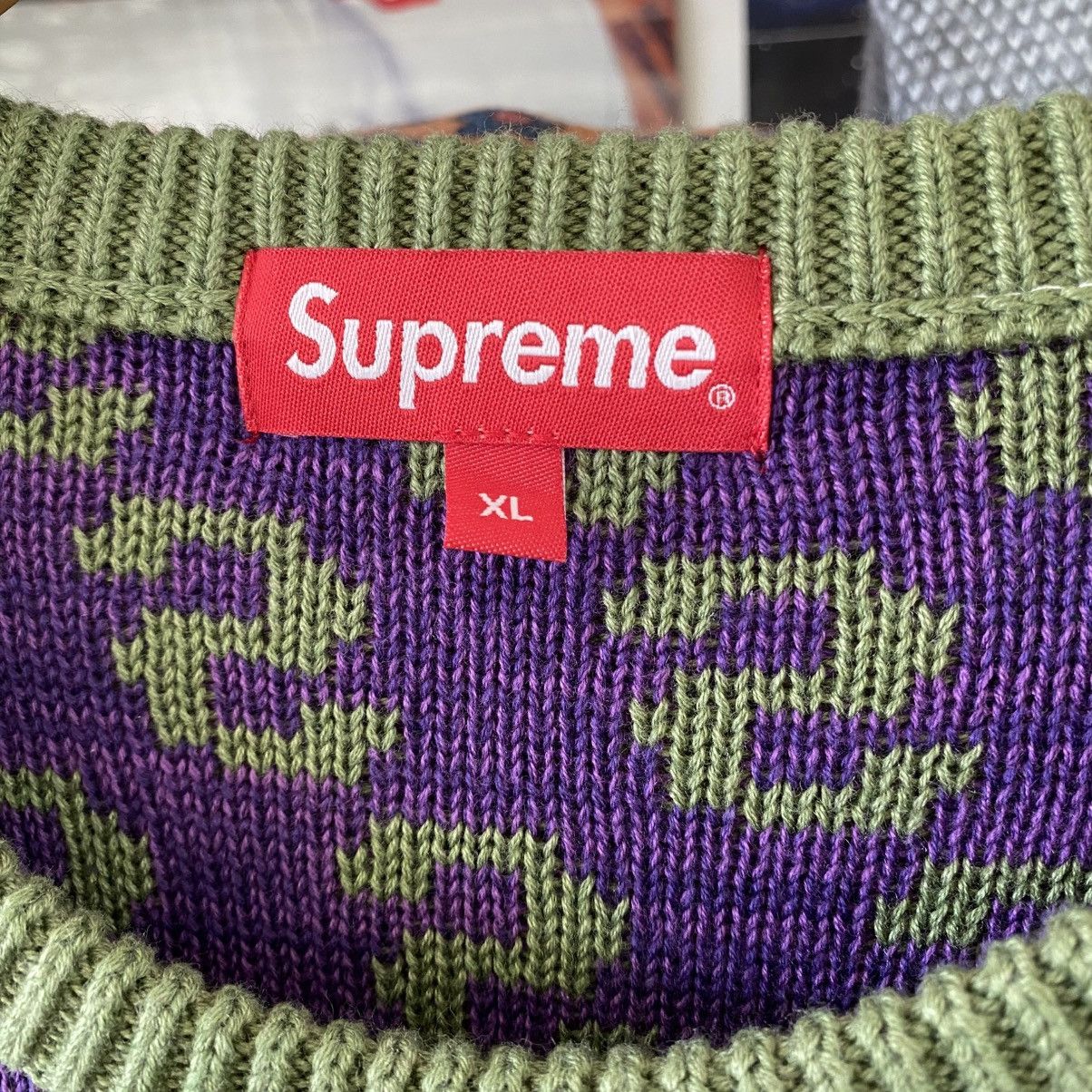 Supreme Supreme S Repeat Sweater Olive Purple 2021 Size US XL / EU 56 / 4 - 3 Thumbnail