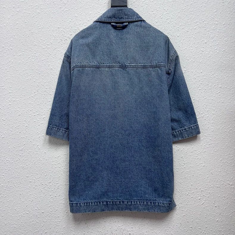 Louis Vuitton Louis Vuitton New Short Sleeve Denim Shirt with Felling Wo Size US M / EU 48-50 / 2 - 2 Thumbnail