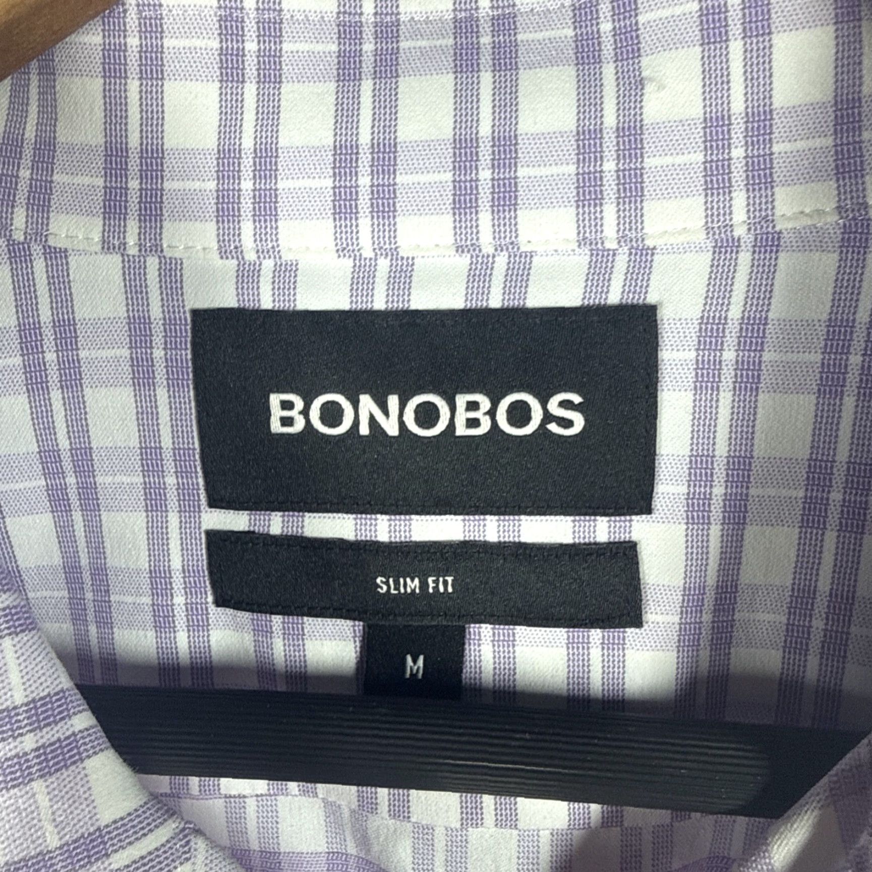 Bonobos Bonobos Slim Fit Purple Plaid Longsleeve Shirt Mens M Shirt Slim Fit Button-Up Modern Mens Size US M / EU 48-50 / 2 - 3 Thumbnail