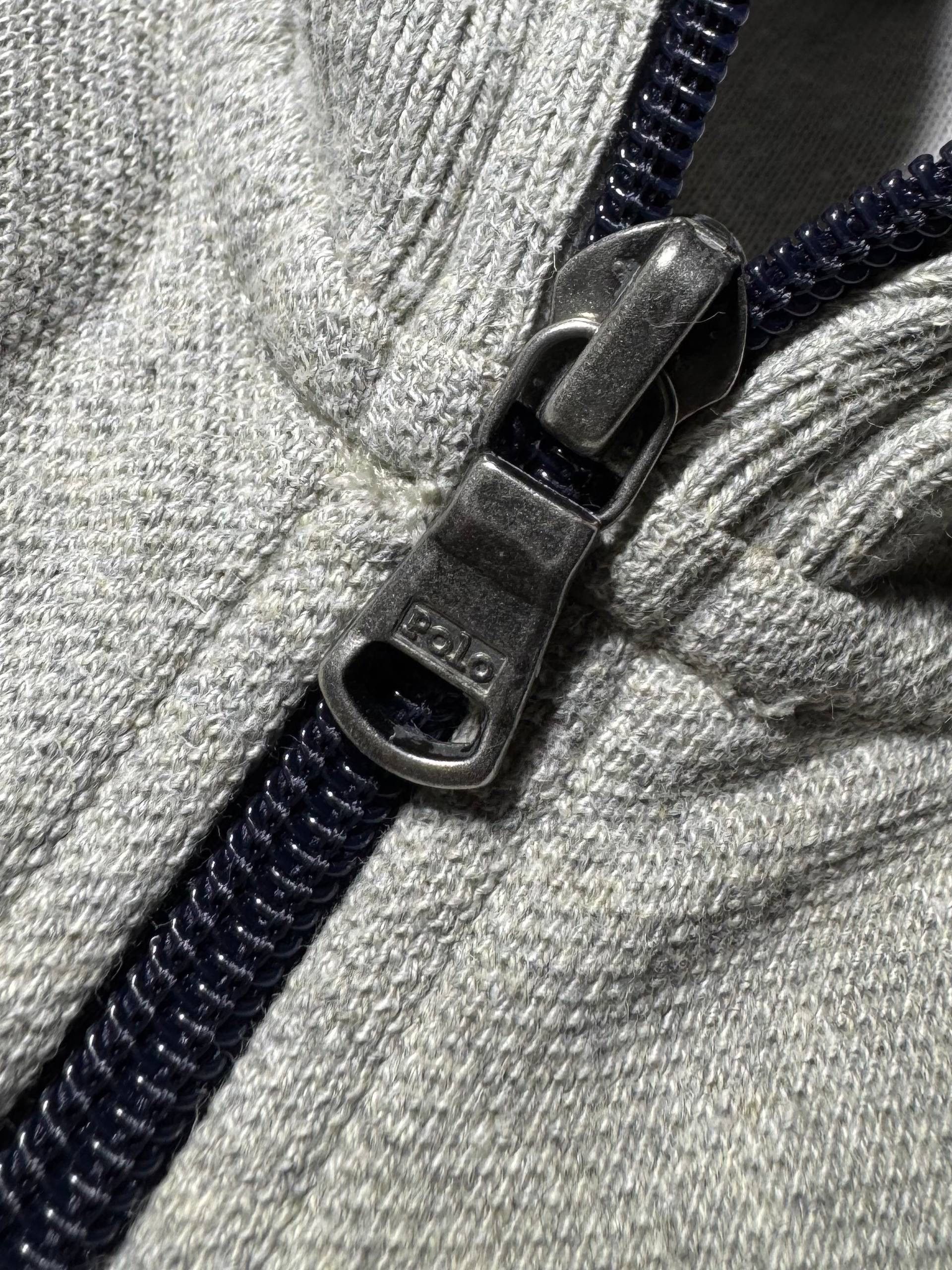 Polo Ralph Lauren Polo Ralph Lauren Vintage Gray Zipped Sweatshirt Streetwear Size US L / EU 52-54 / 3 - 5 Thumbnail